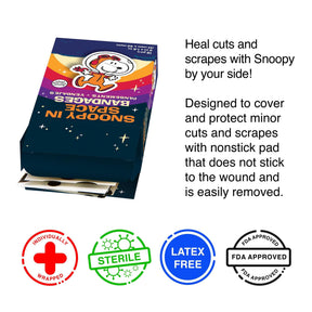 Peanuts Snoopy In Space Adhesive Bandages | 18 Count