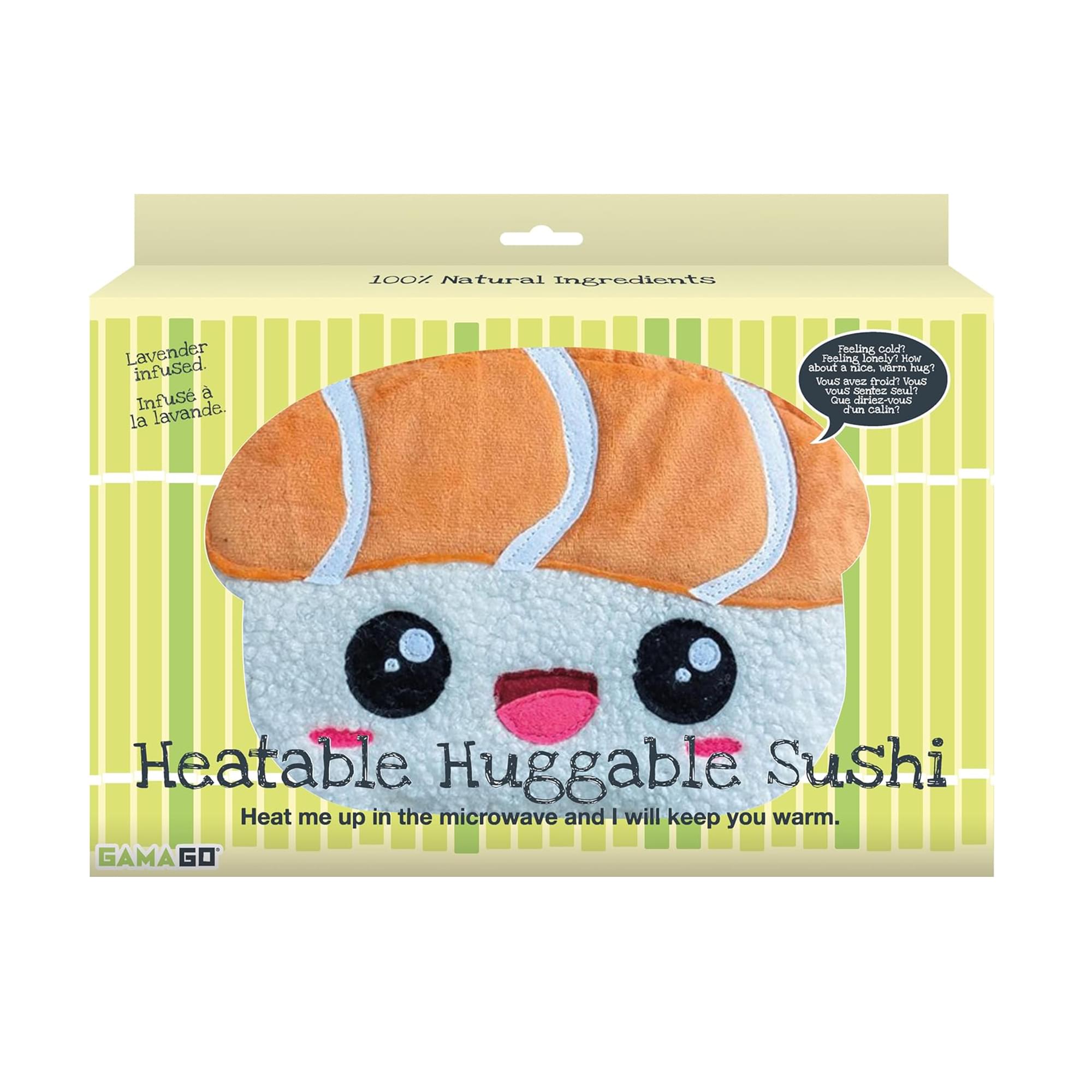 GAMAGO Sushi (Salmon) Heating Pad & Pillow Huggable