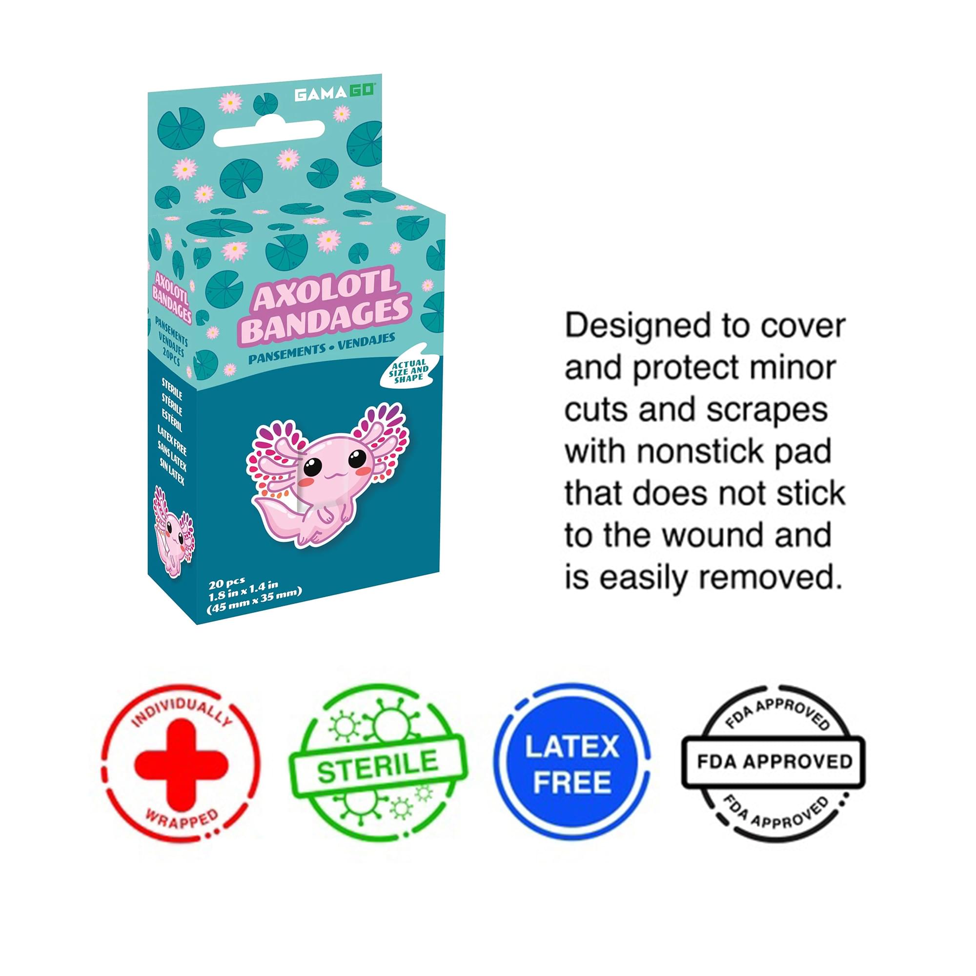 Axolotl Adhesive Bandages | 20 Count