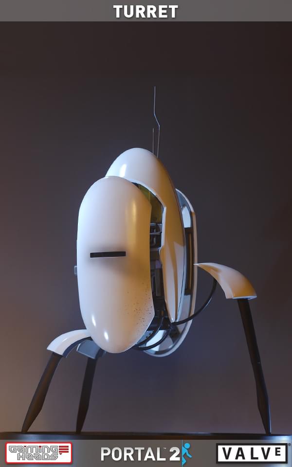 Gaming Heads Portal 2 Sentry Turret 20" Polystone Statue