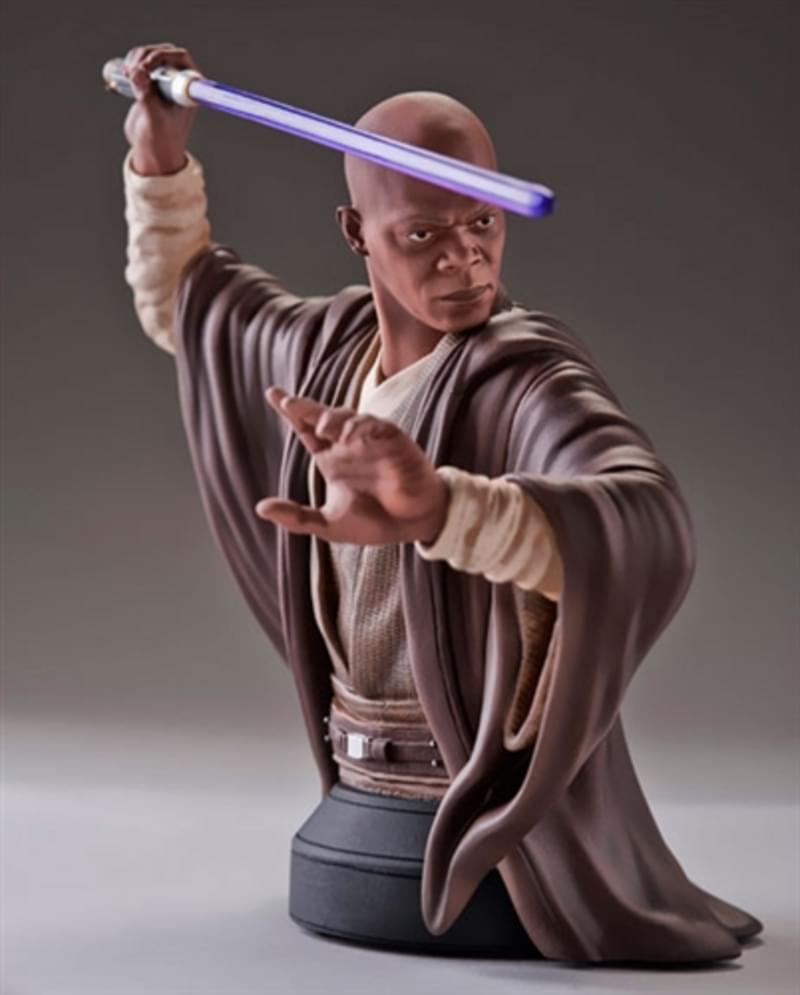 Star Wars Episode 2  Mace Windu 7.5 Inch Resin Mini Bust