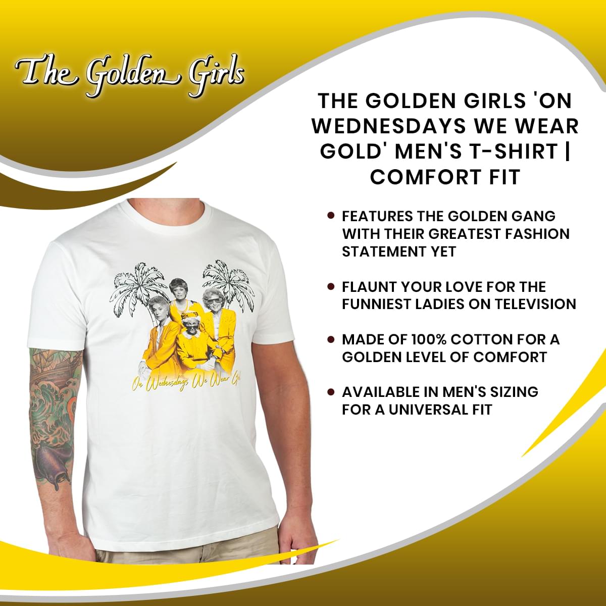 The Golden Girls 'On Wednesdays We Wear Gold' Men's T-Shirt | Comfort Fit
