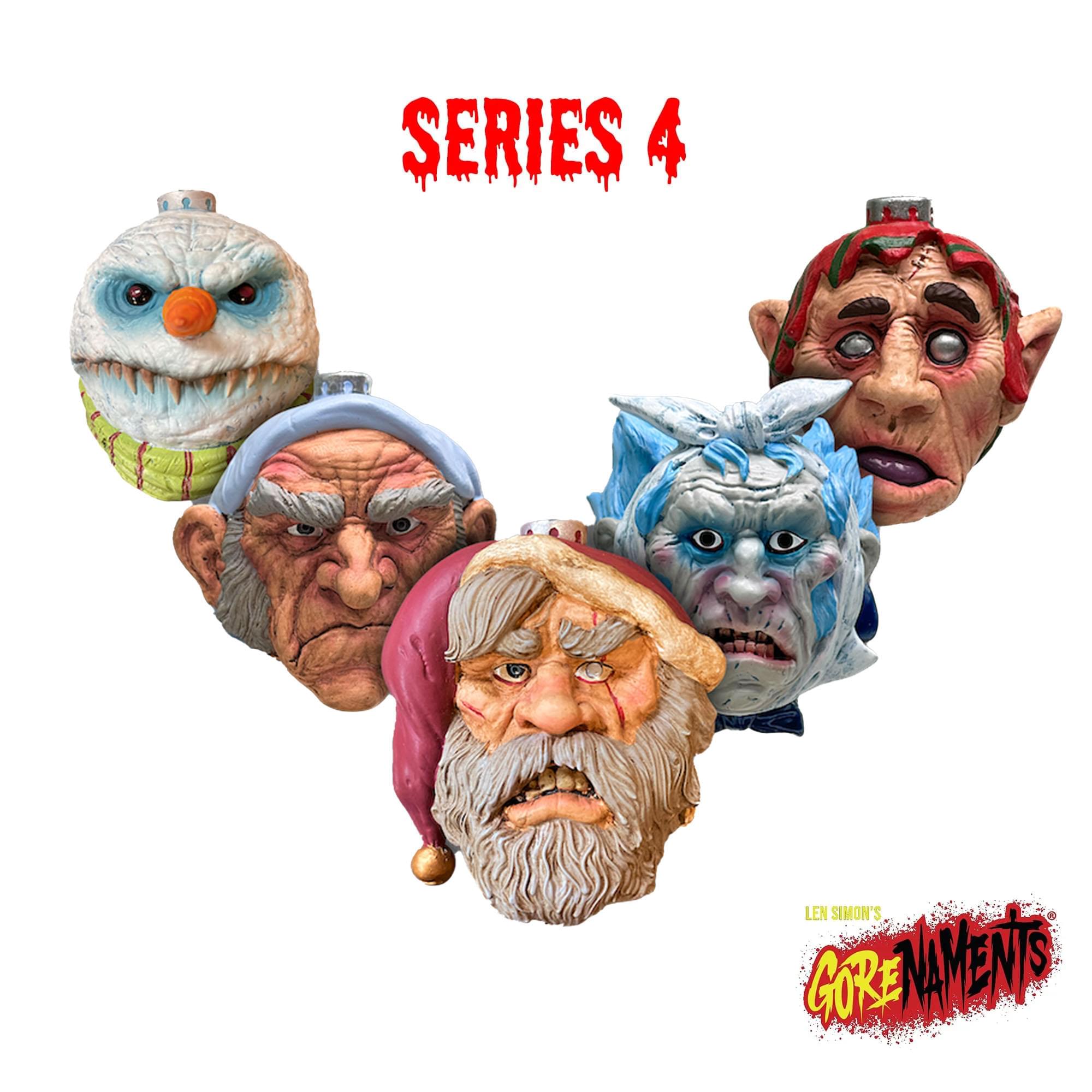 Len Simon's Gorenaments 3.5 Inch Horror Ornament Series 1-4 | Set of 20
