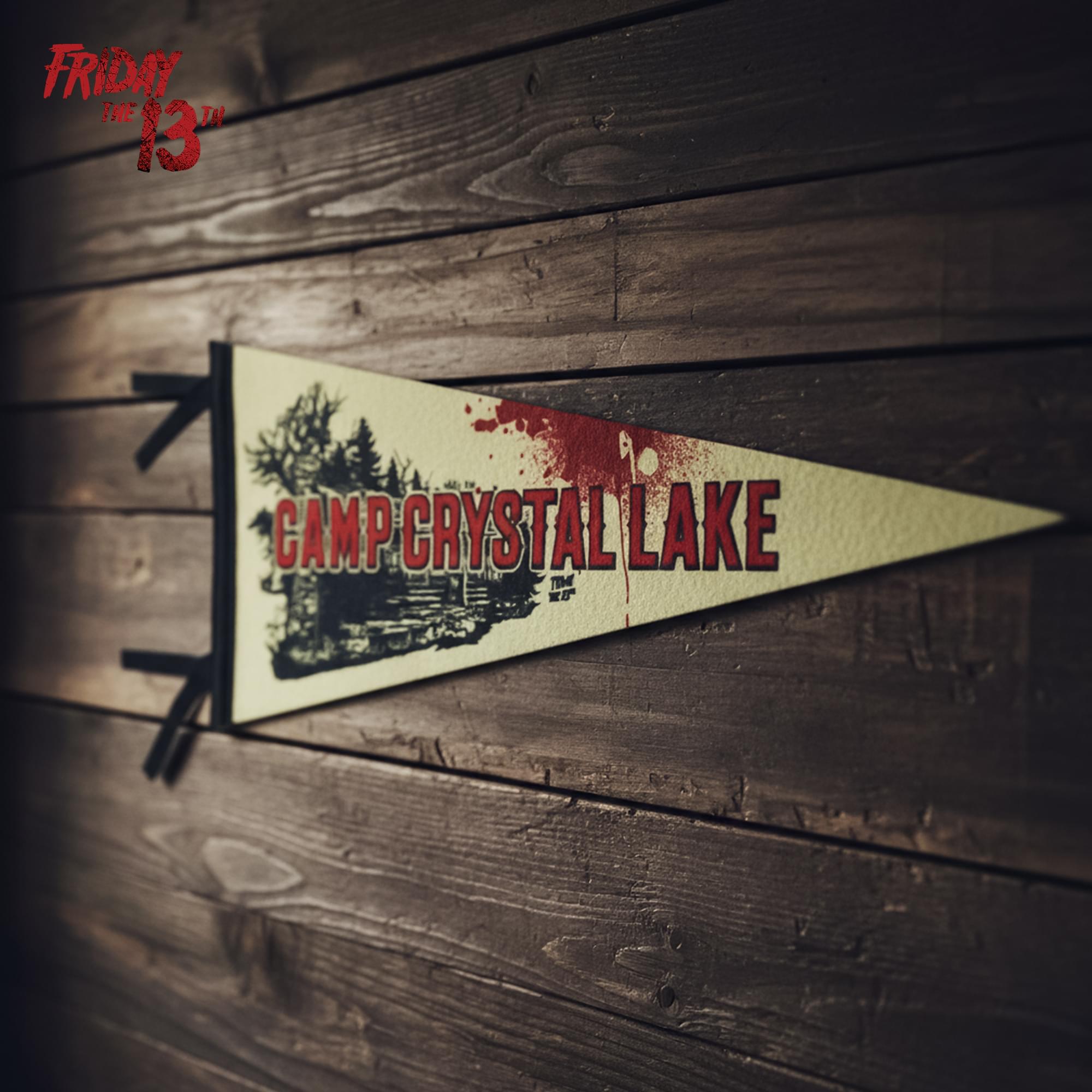 Friday the 13th Camp Crystal Lake 20-Inch Felt Pennant