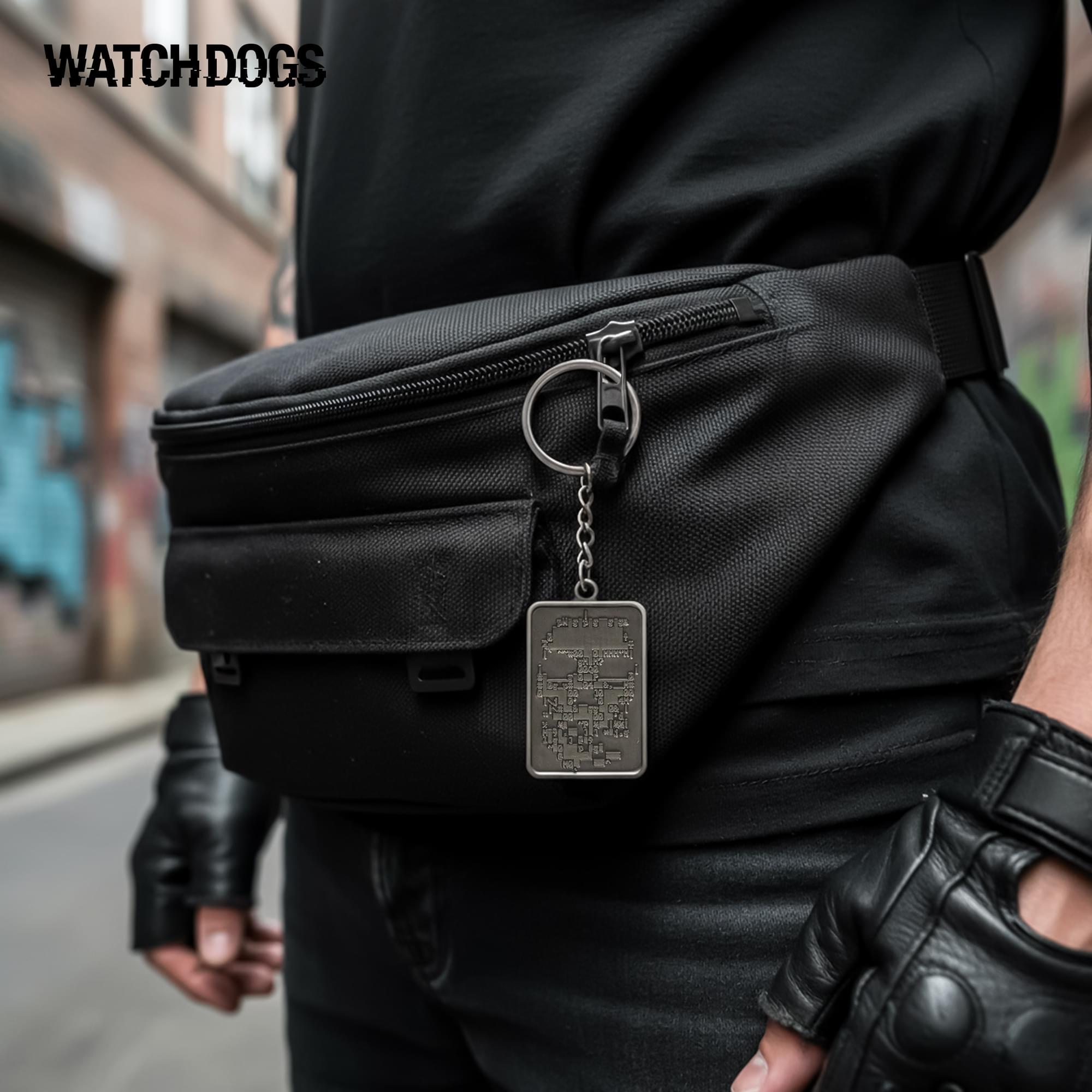 Watch Dogs Skull Metal Keychain