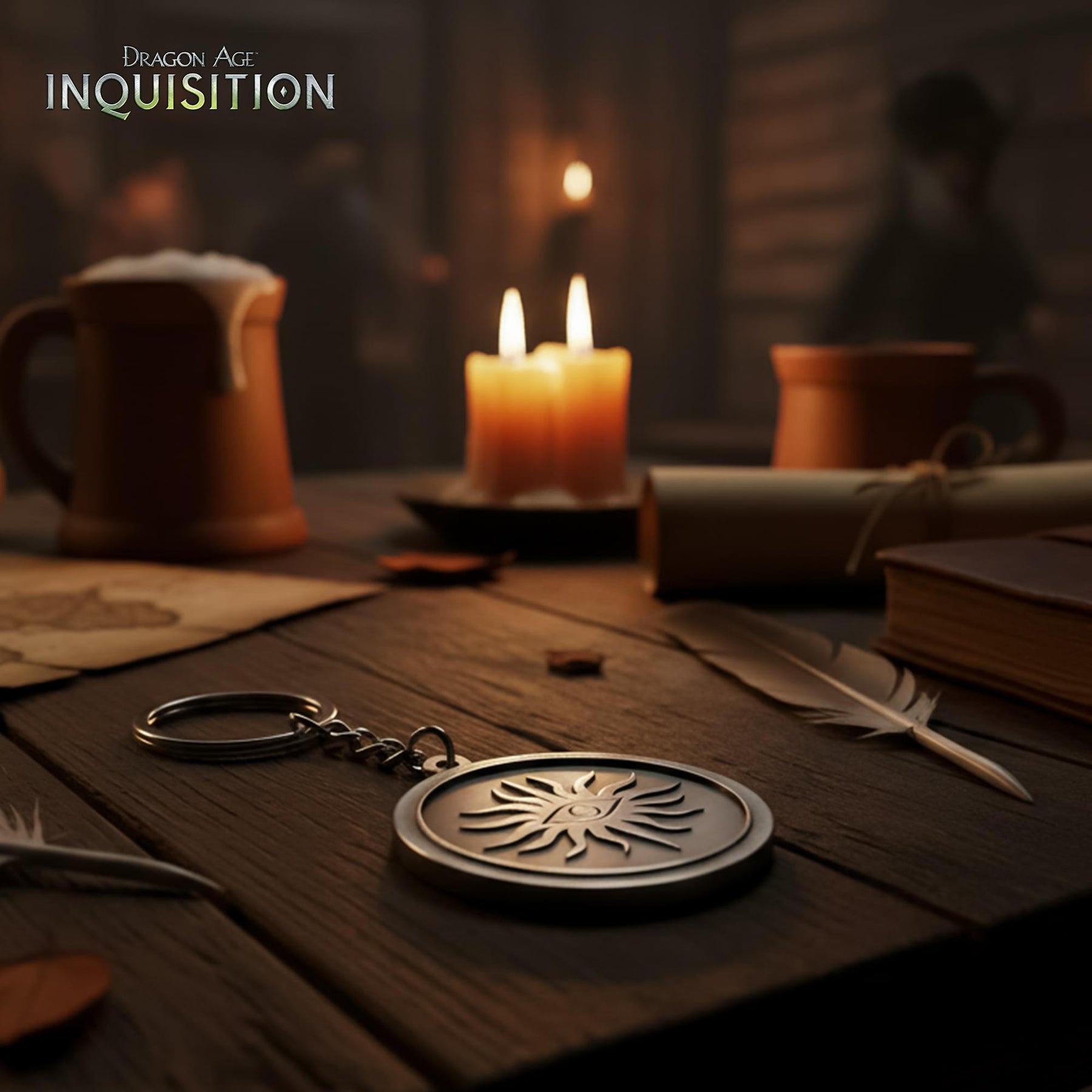 Dragon Age: Inquisition Seeker Logo Metal Keychain