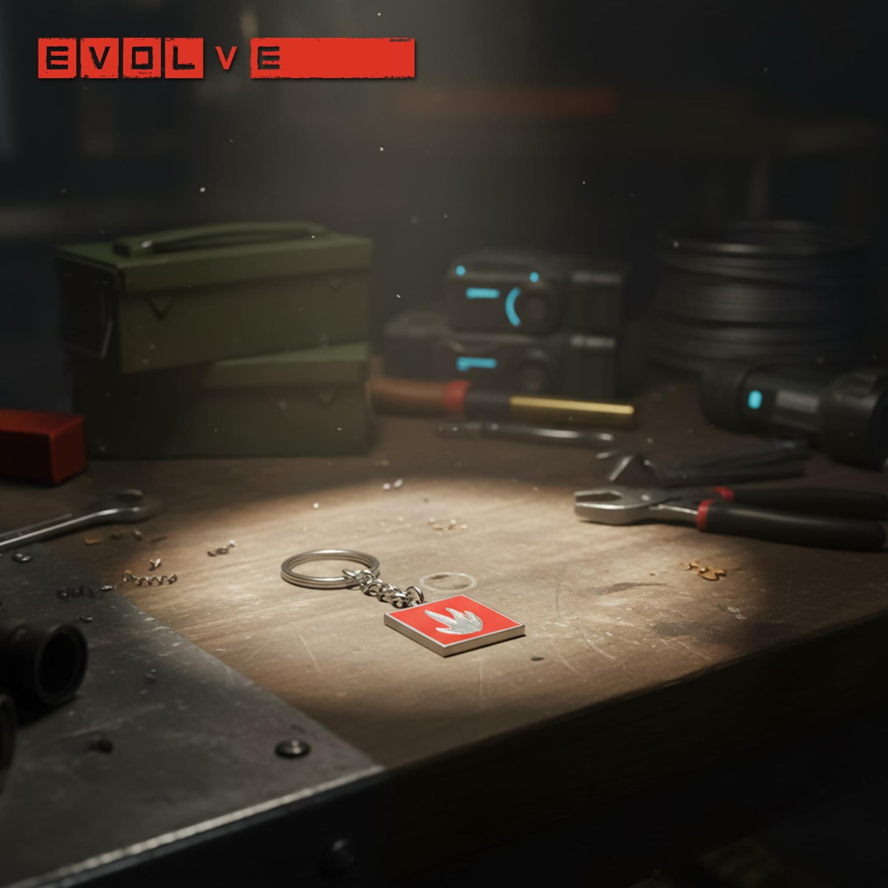 Evolve Monster Icon Metal Keychain