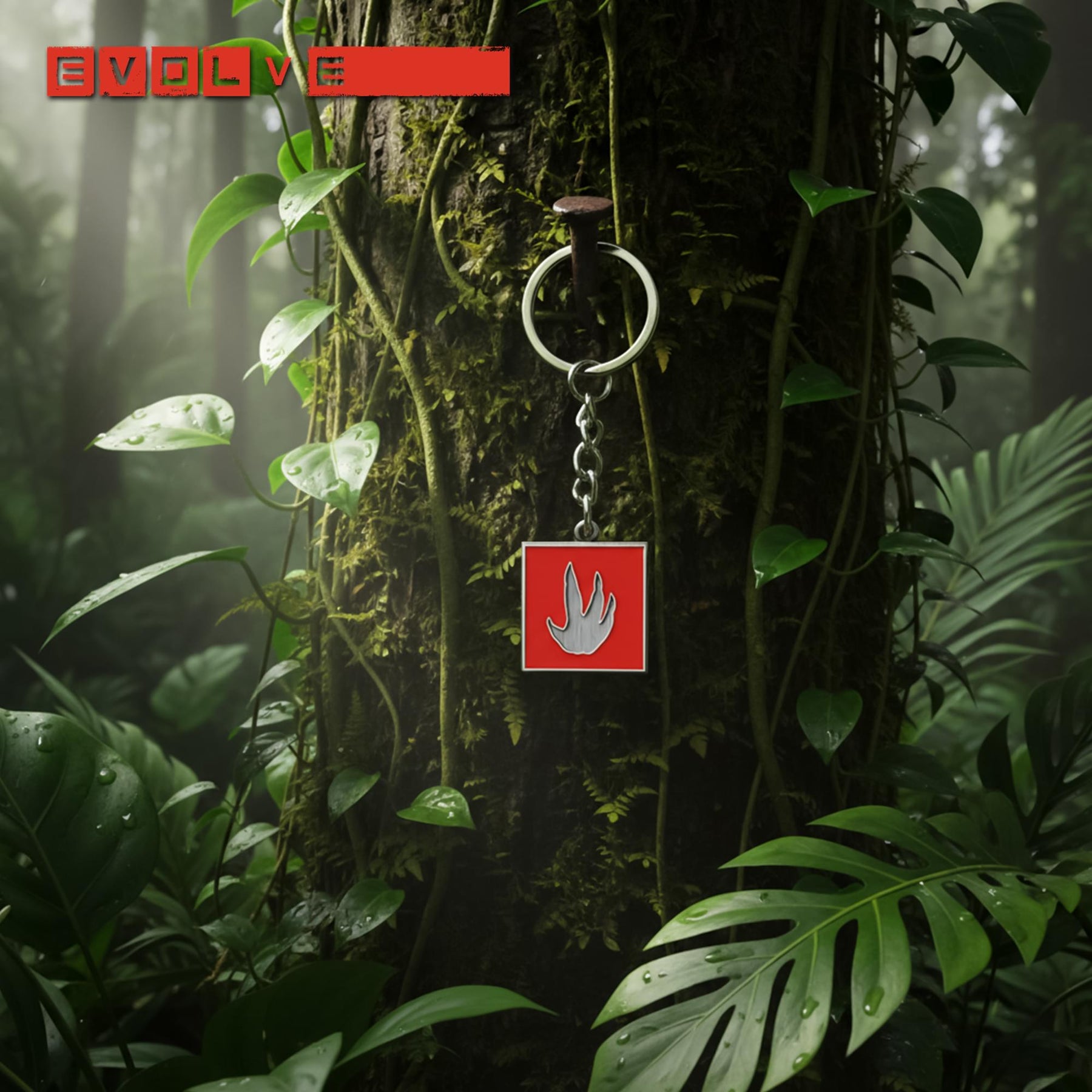 Evolve Monster Icon Metal Keychain