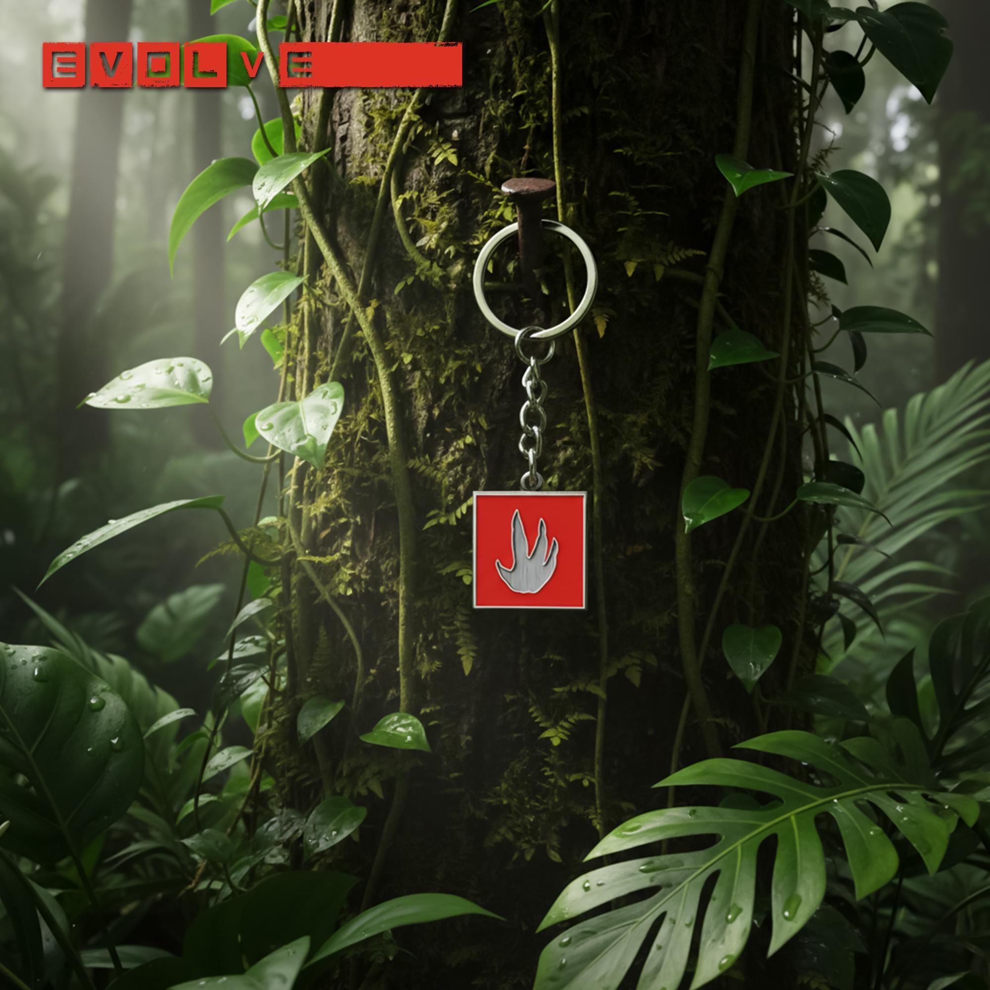 Evolve Monster Icon Metal Keychain
