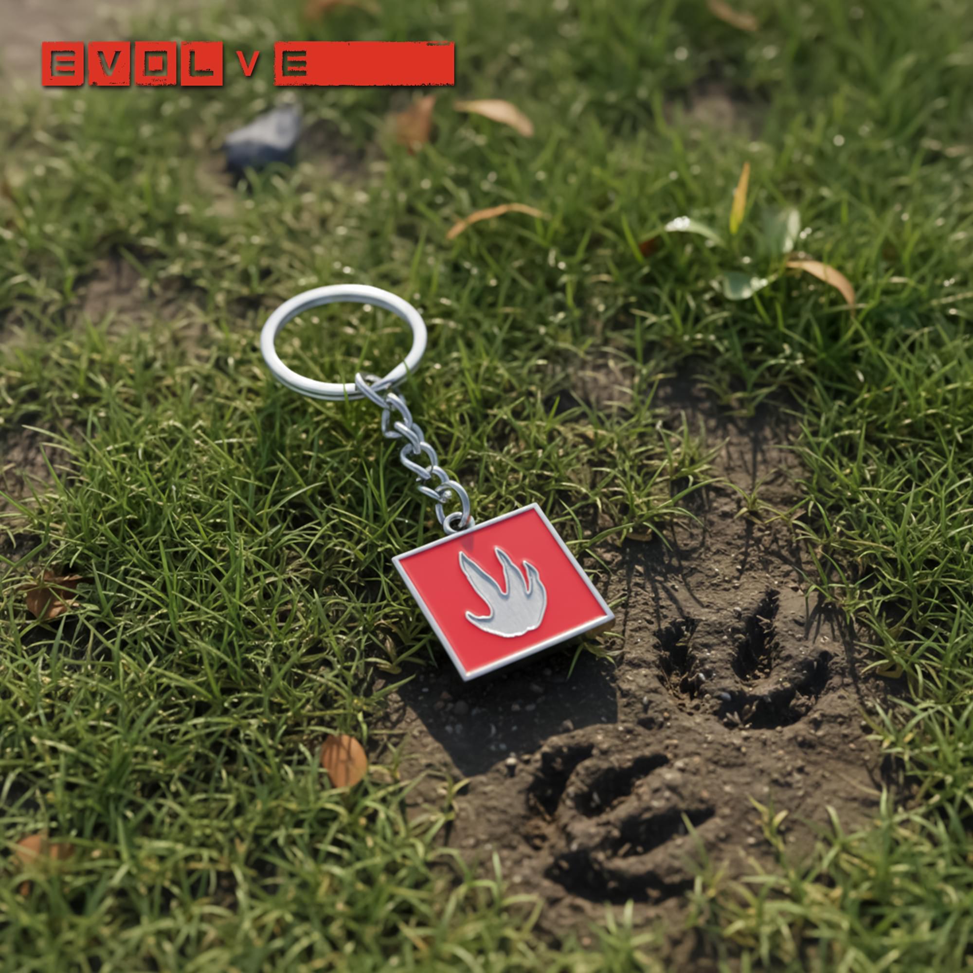 Evolve Monster Icon Metal Keychain