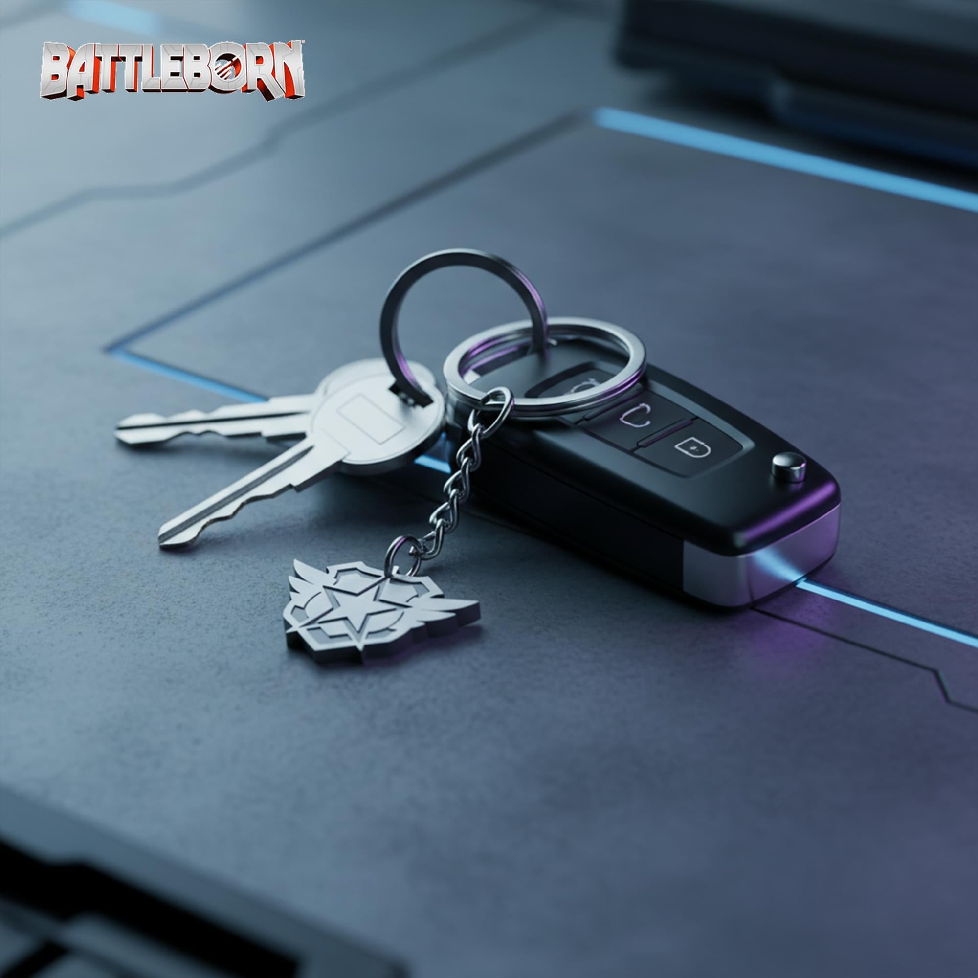 Battleborn "United Peacekeeping Republics" Logo Metal Keychain