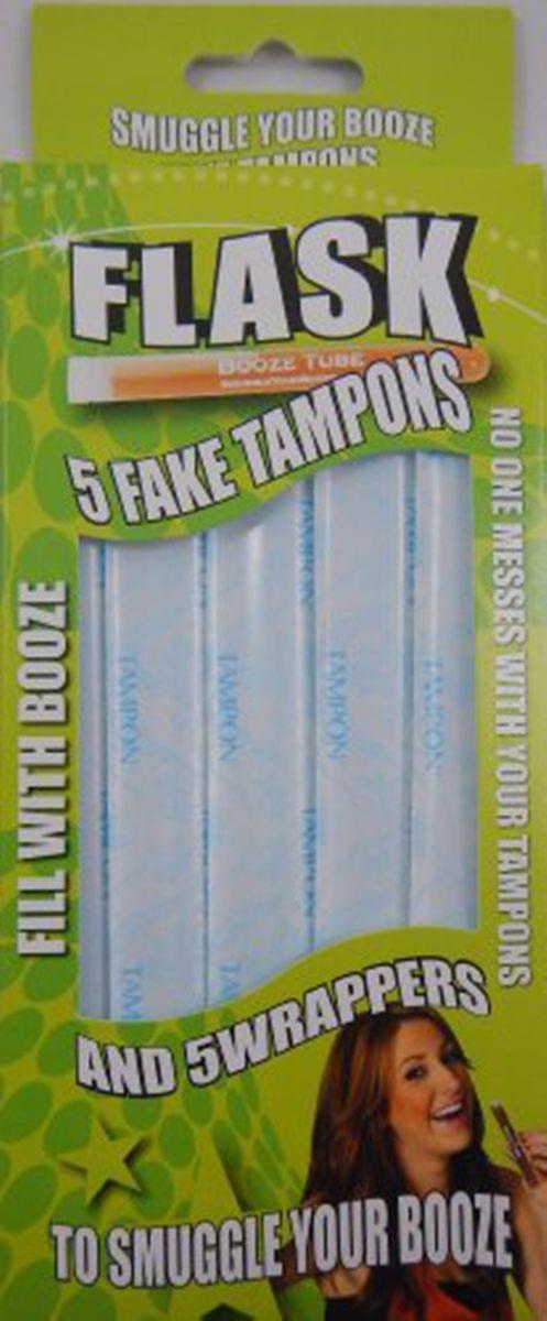 Tampon 1 oz. Stealth Flasks: Set of 5 with Wrappers