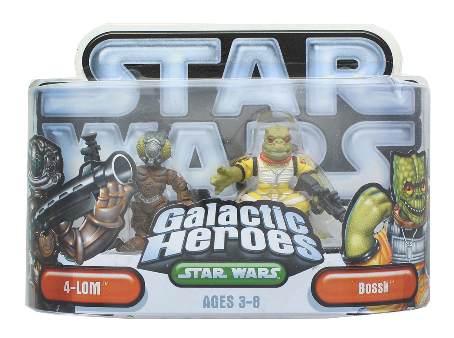 Star Wars Galactic Heroes Mini Figure 2 Pack - 4-Lom & Bossk