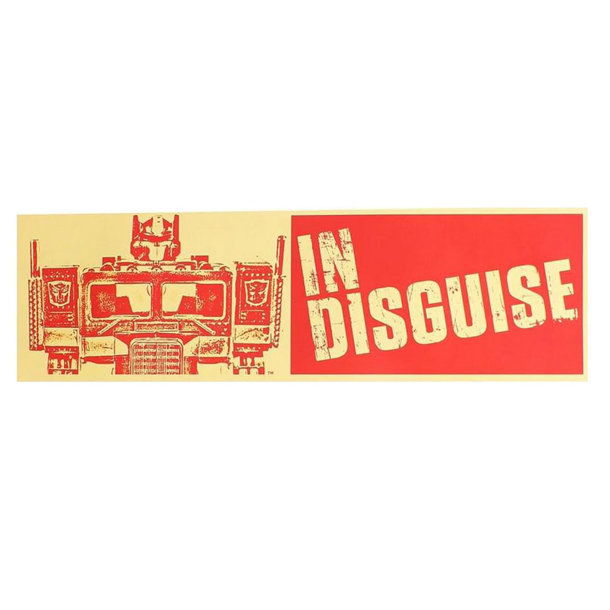 Transformers Optimus Prime "In Disguise" Bumper Sticker