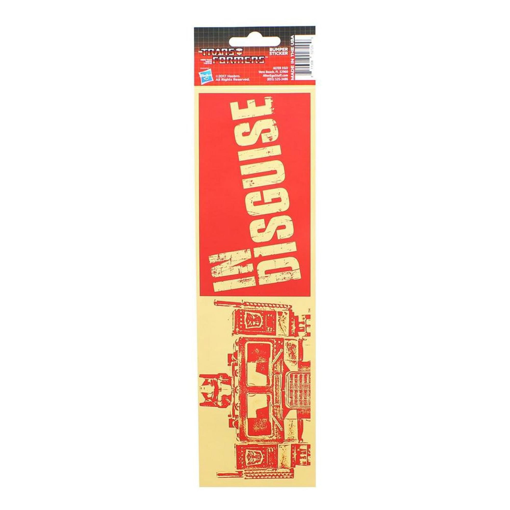 Transformers Optimus Prime "In Disguise" Bumper Sticker