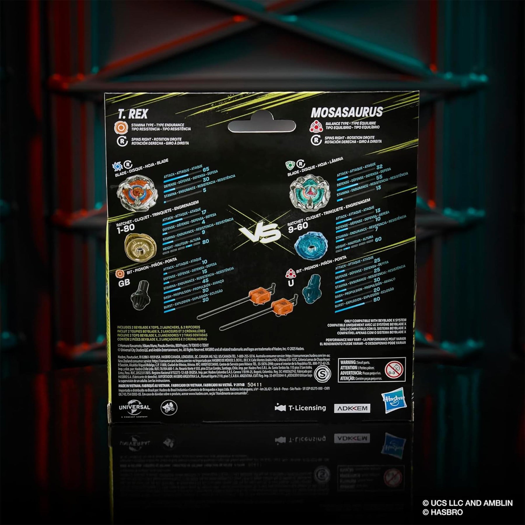 Beyblade X Jurassic World T. Rex vs Mosasaurus 2 Pack