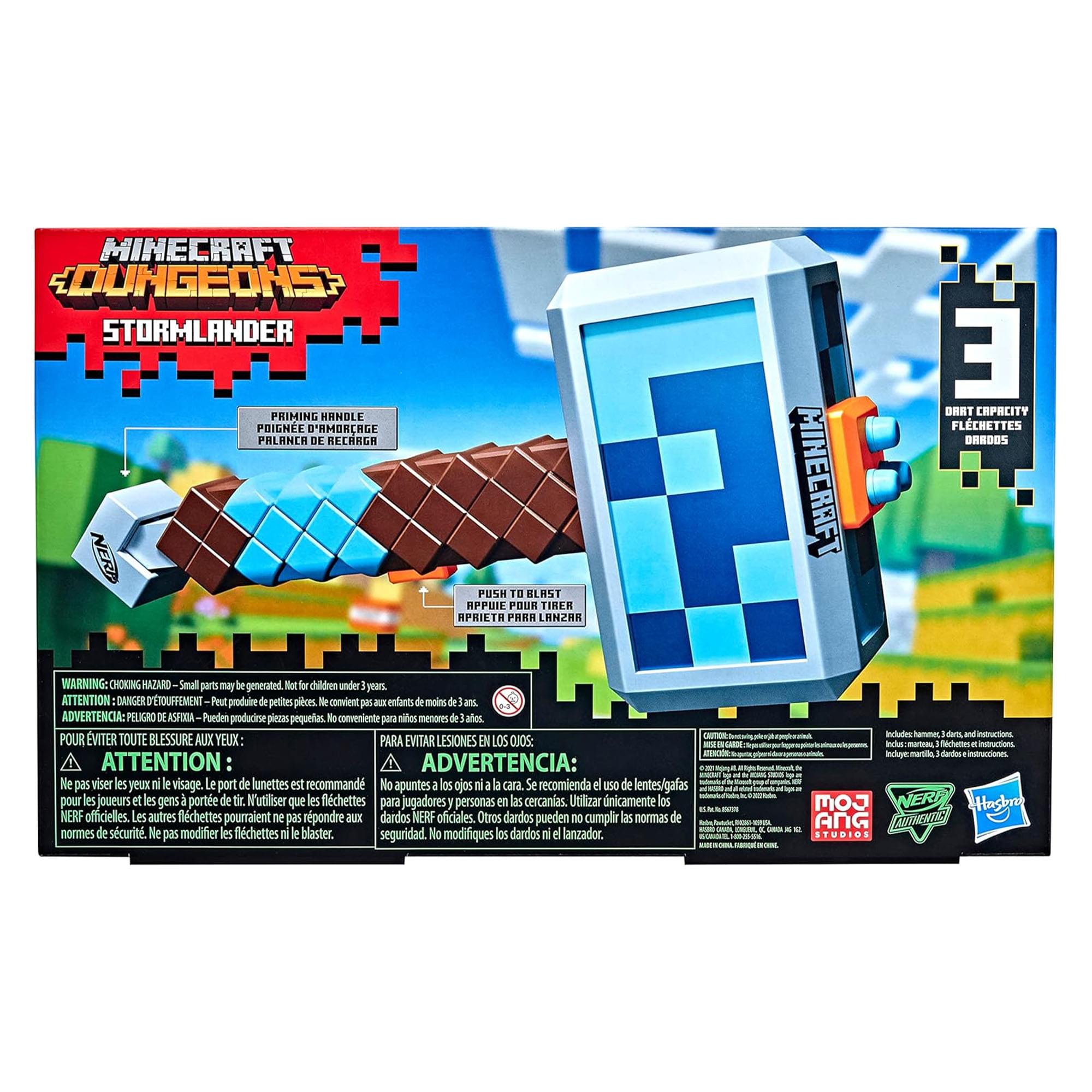 Minecraft Nerf Stormlander Dart-Blasting Hammer