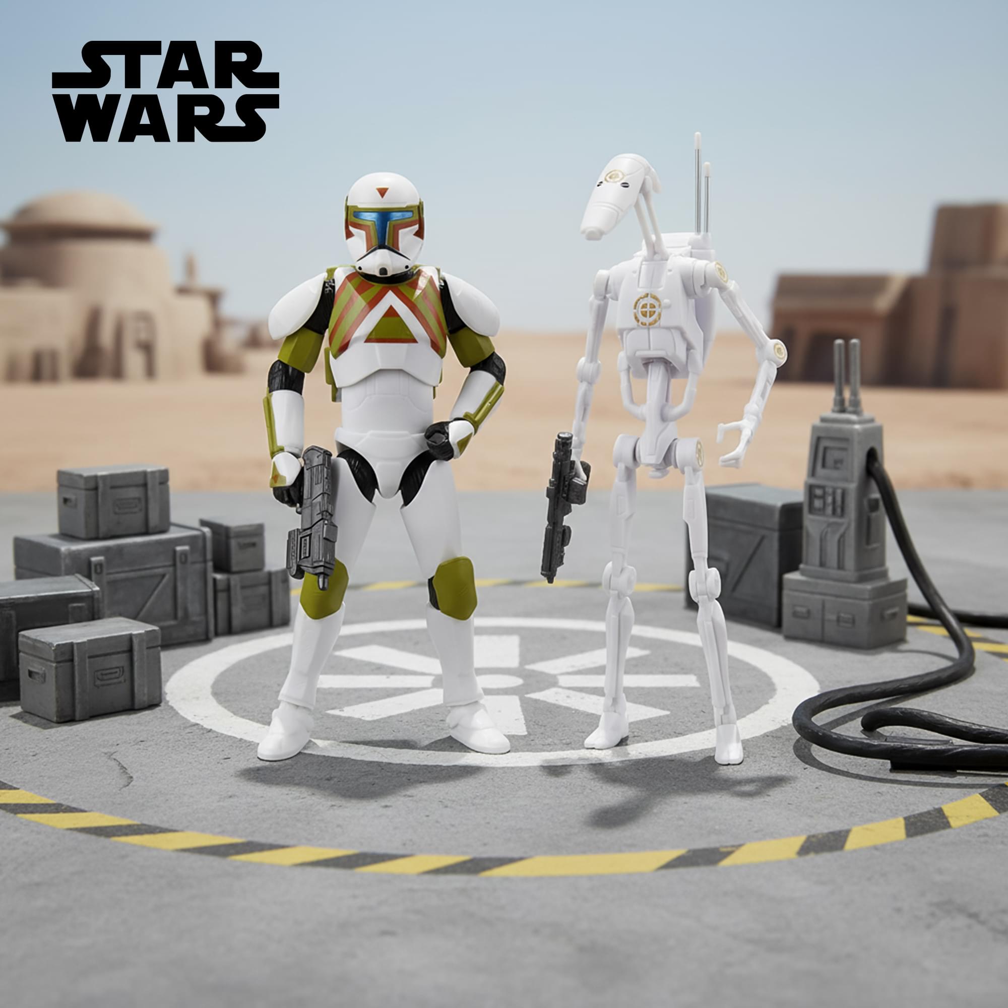 Star Wars 6-Inch Urban Fighter Clone Commando and B1 Battle Droid Figure Set