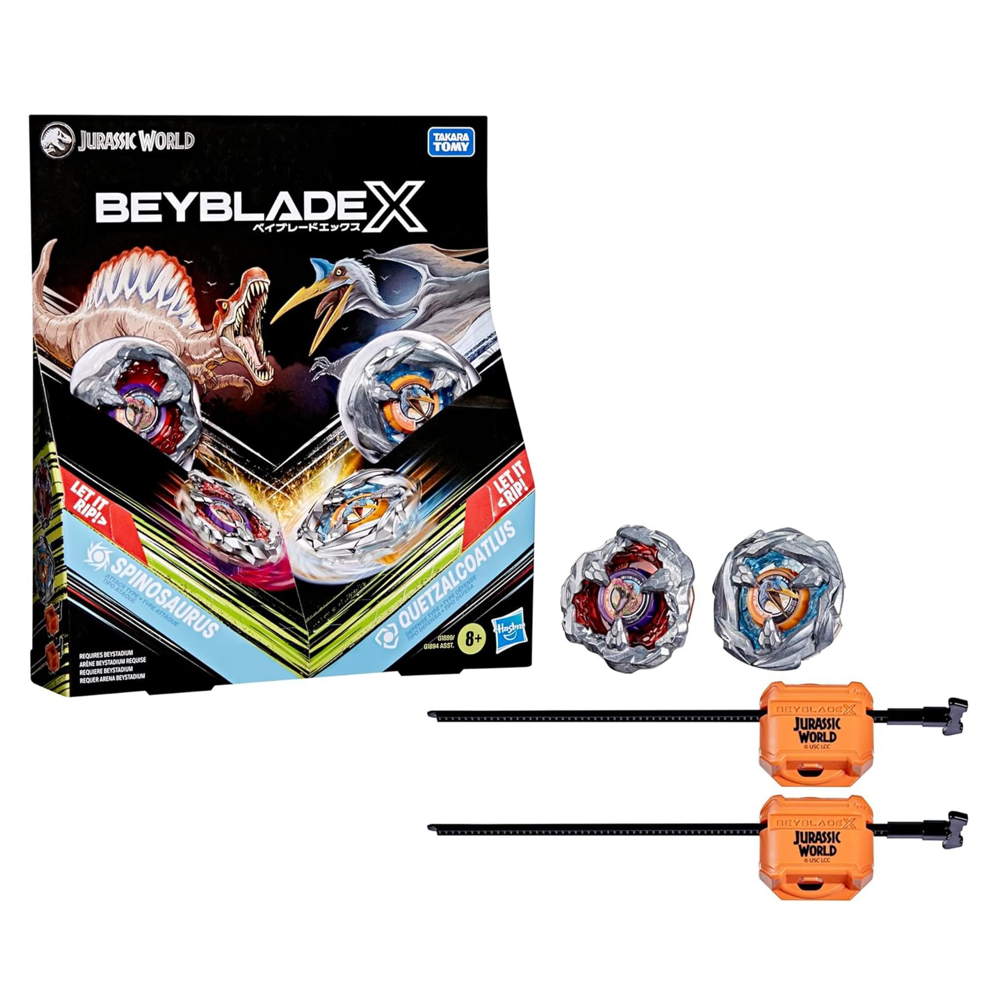 Beyblade X Jurassic World Spinosaurus vs. Quetzalcoatlus 2 Pack