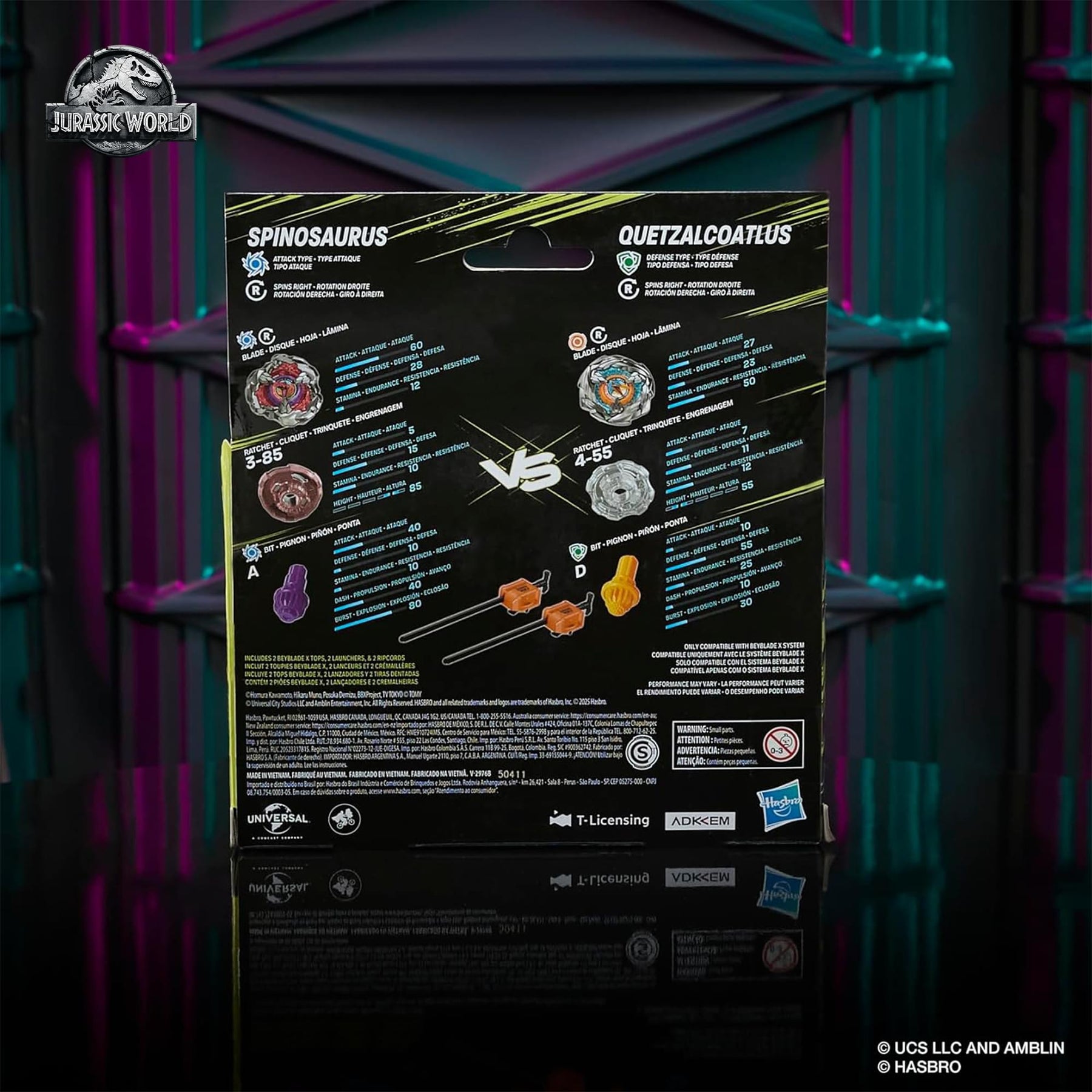 Beyblade X Jurassic World Spinosaurus vs. Quetzalcoatlus 2 Pack