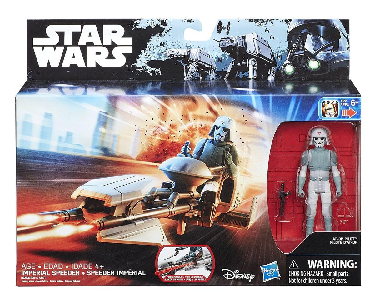 Star Wars: Rebels 3.75" Vehicle: AT-DP Pilot and Imperial Speeder