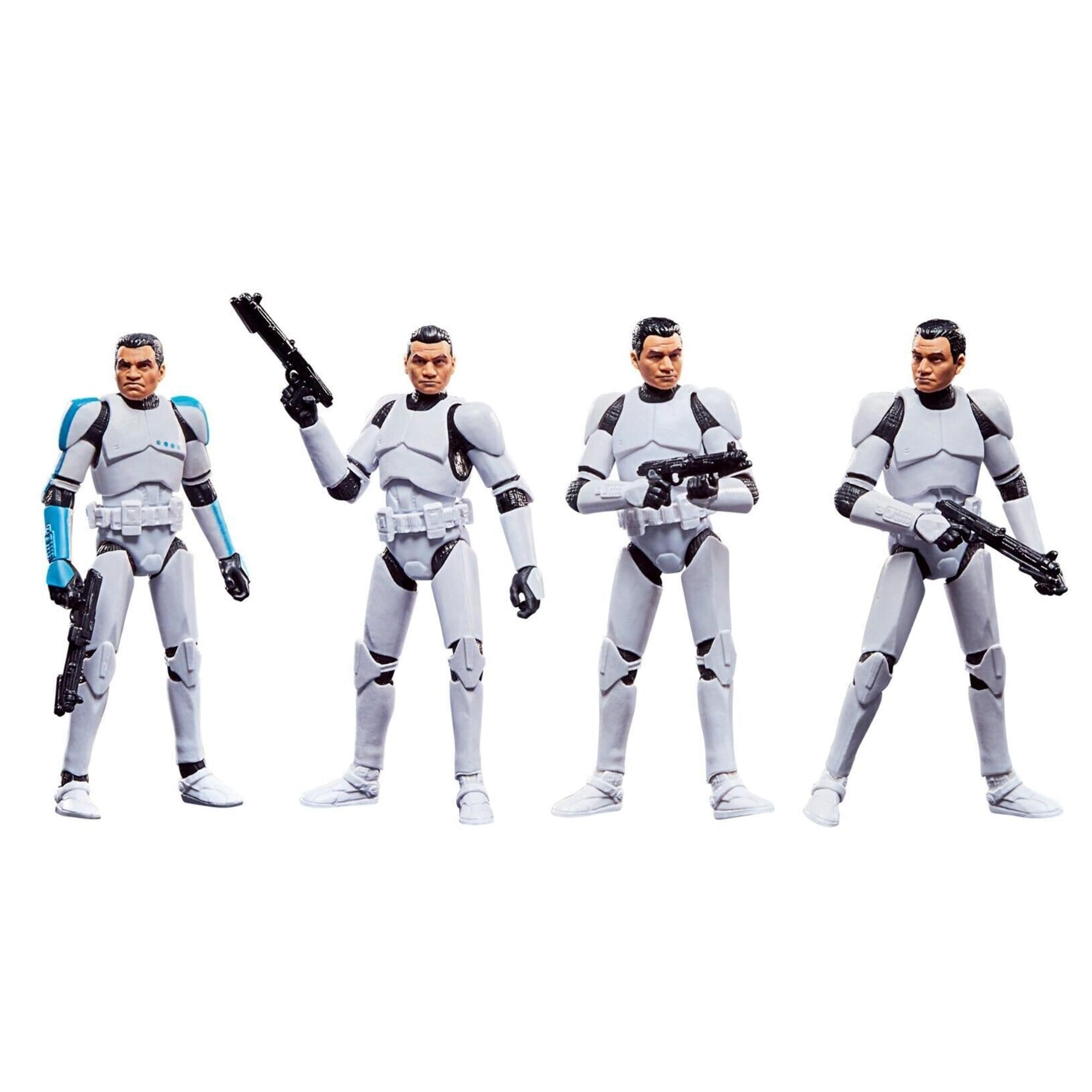 Star Wars 3.75 Inch Action Figure 4-Pack | Phase I Clone Troopers