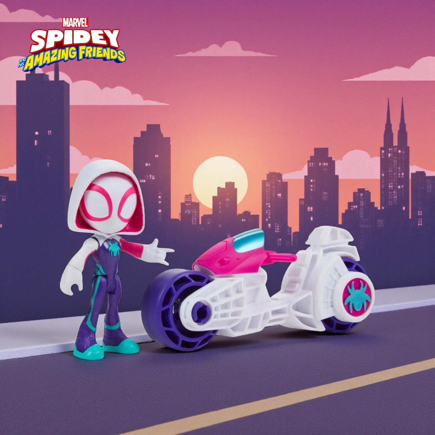 Marvel Spidey and Friends Figure & Motorcycle | Ghost-Spider