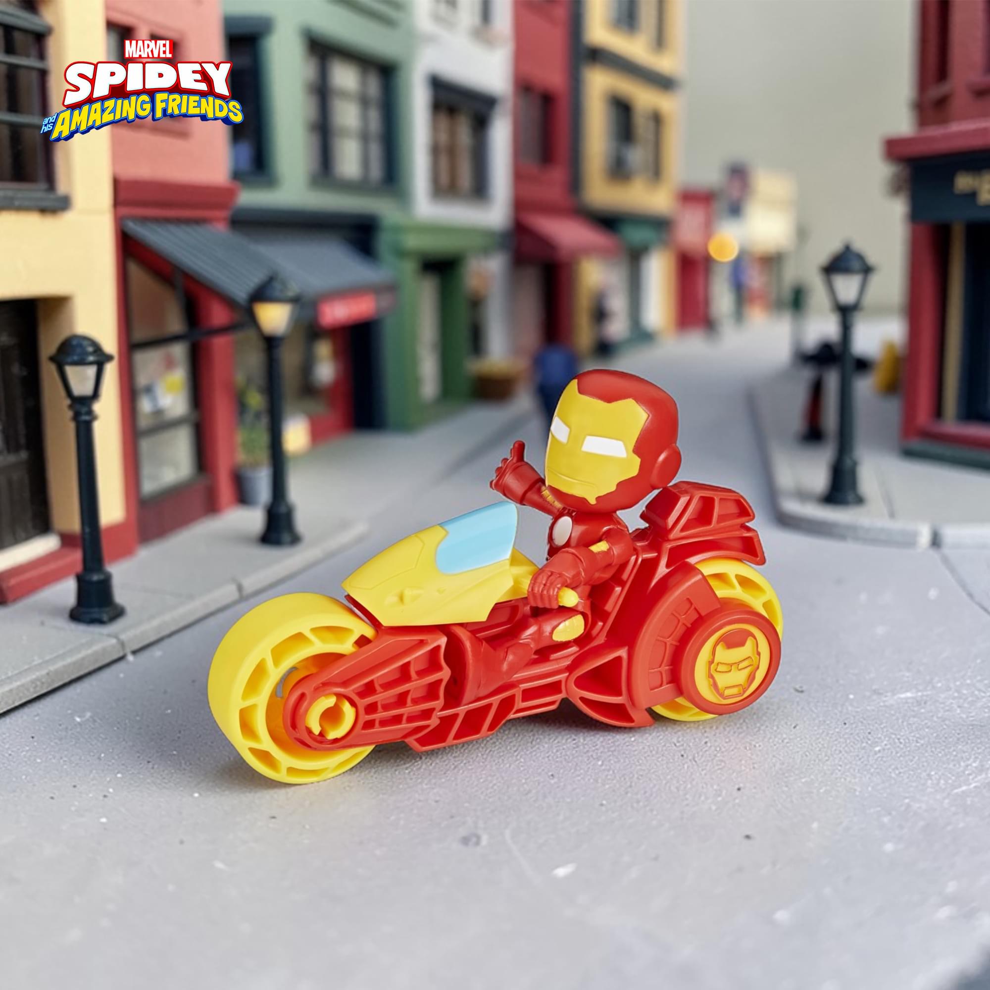 Marvel Spidey and Friends Figure & Motorcycle | Iron Man