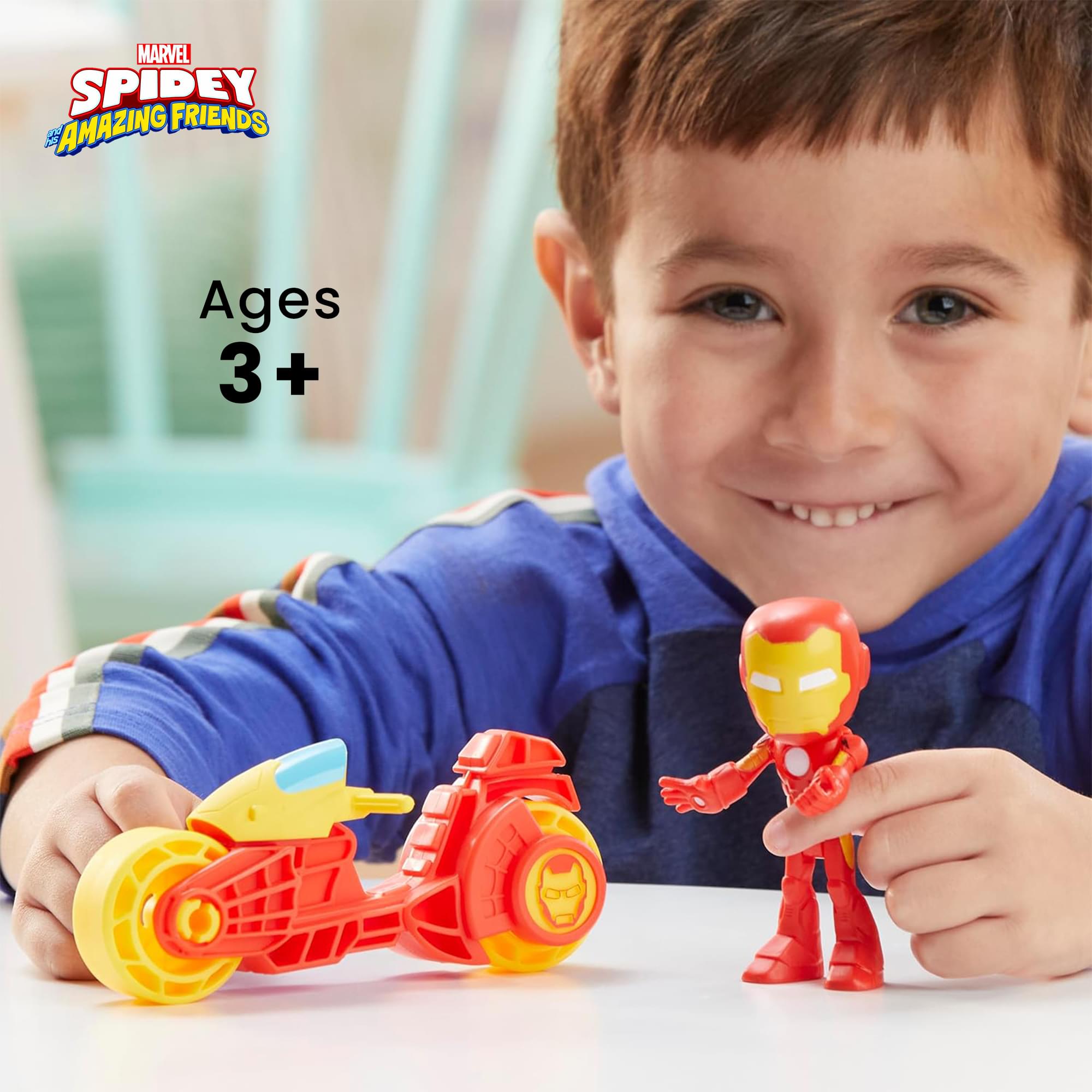Marvel Spidey and Friends Figure & Motorcycle | Iron Man