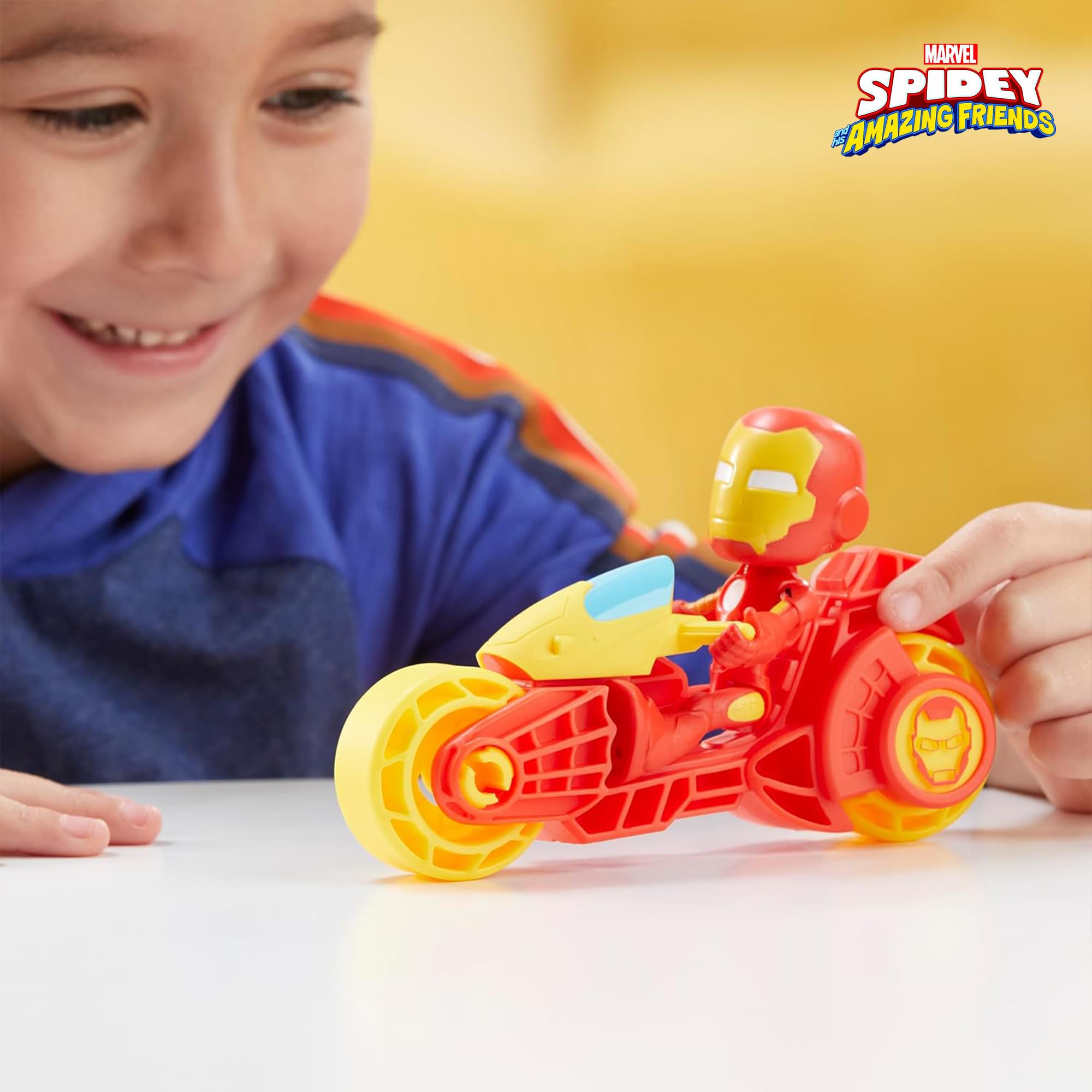 Marvel Spidey and Friends Figure & Motorcycle | Iron Man