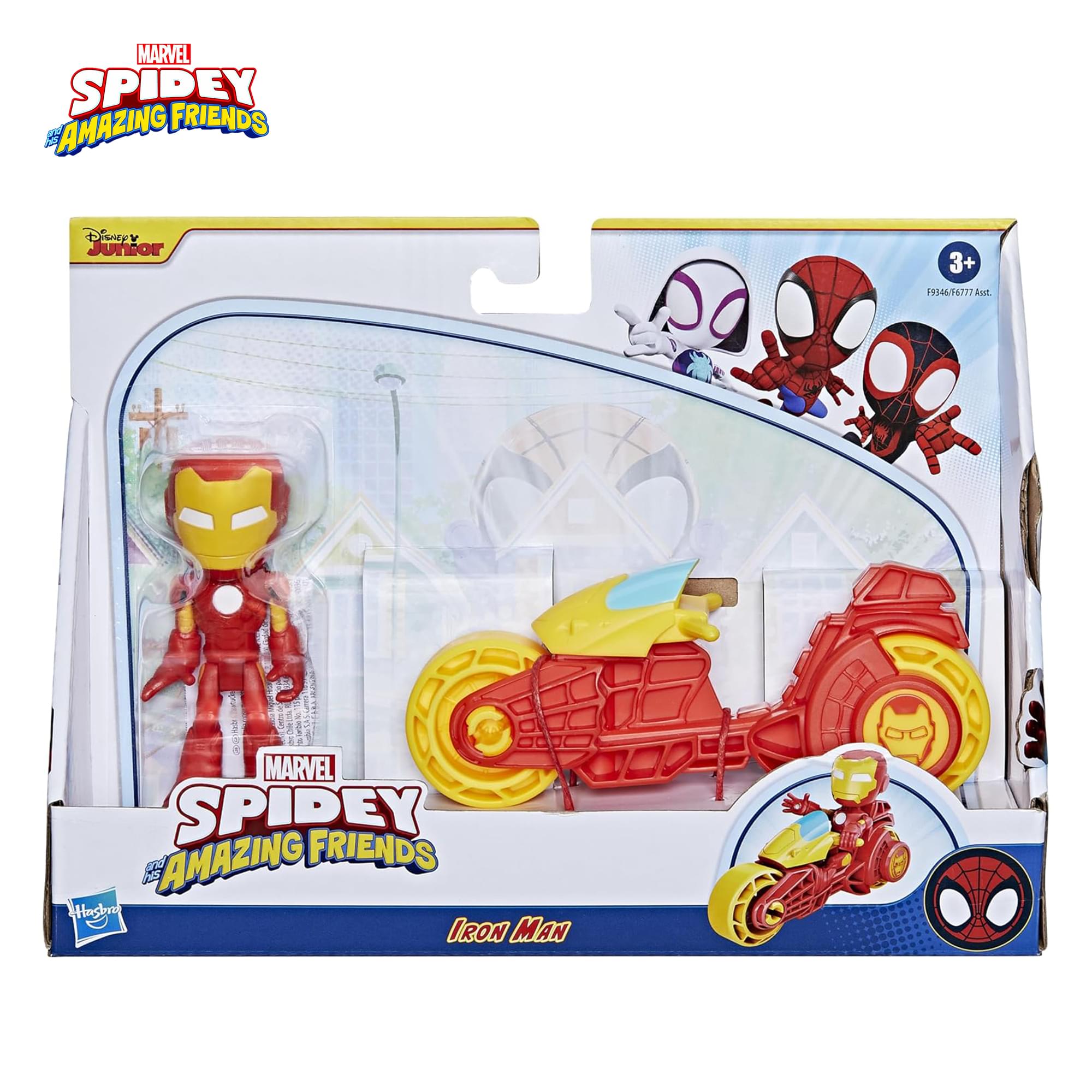 Marvel Spidey and Friends Figure & Motorcycle | Iron Man