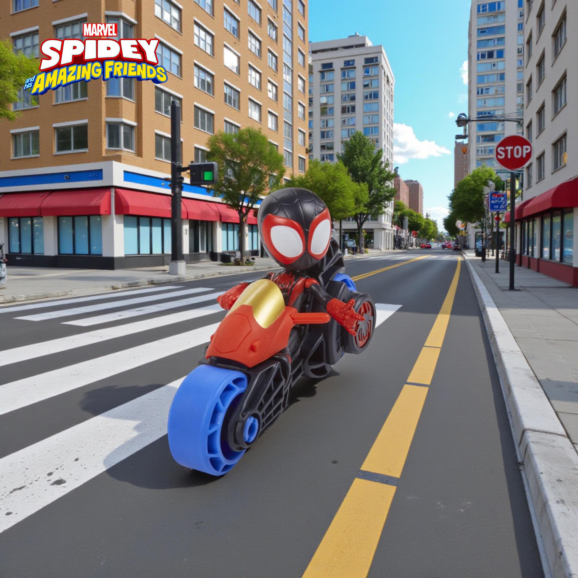 Marvel Spidey and Friends Figure & Motorcycle | Miles Morales