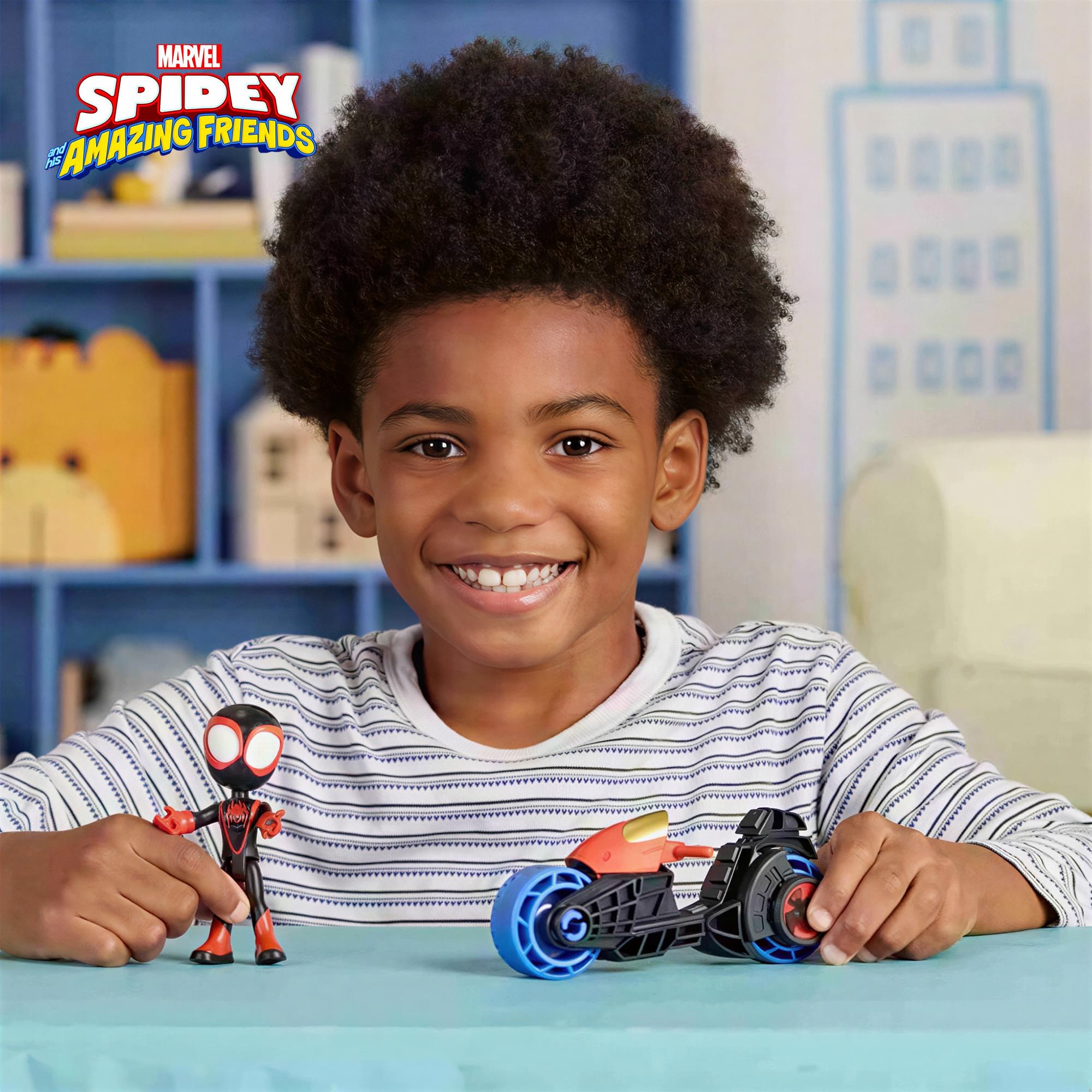 Marvel Spidey and Friends Figure & Motorcycle | Miles Morales