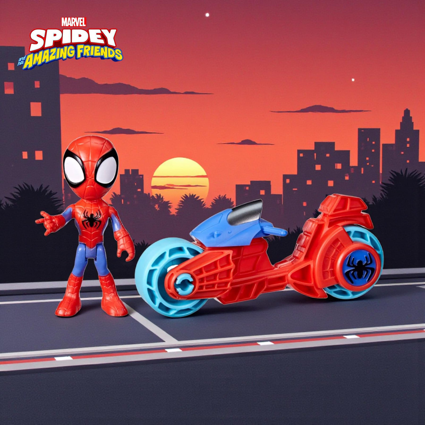 Marvel Spidey and Friends Figure & Motorcycle | Spidey