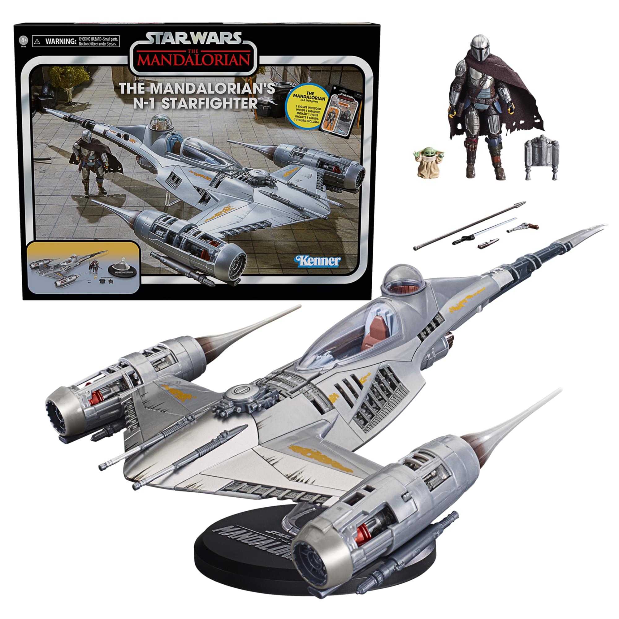 Star Wars The Mandalorian 3.75 Inch Action Figure and N-1 Starfighter Playset