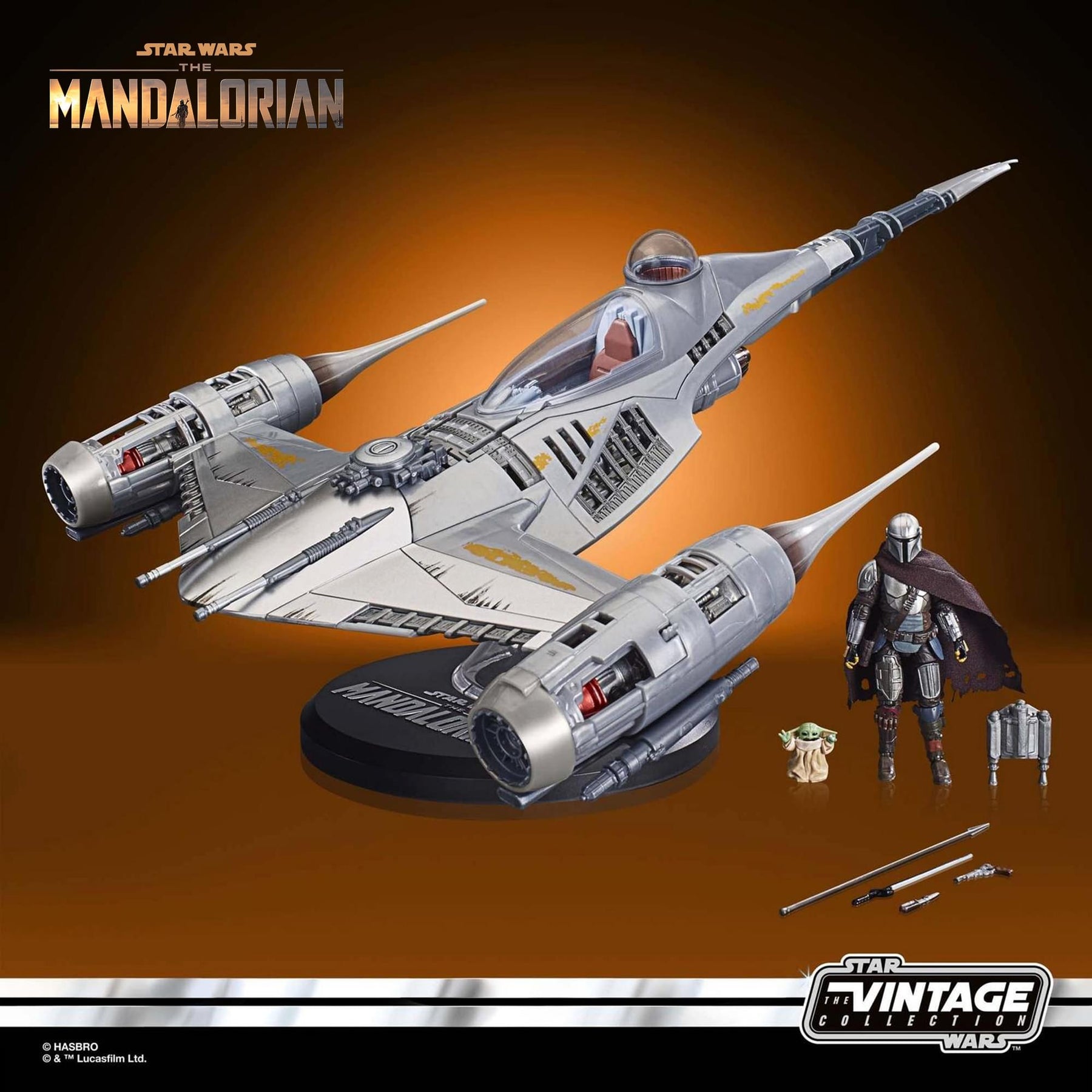 Star Wars The Mandalorian 3.75 Inch Action Figure and N-1 Starfighter Playset