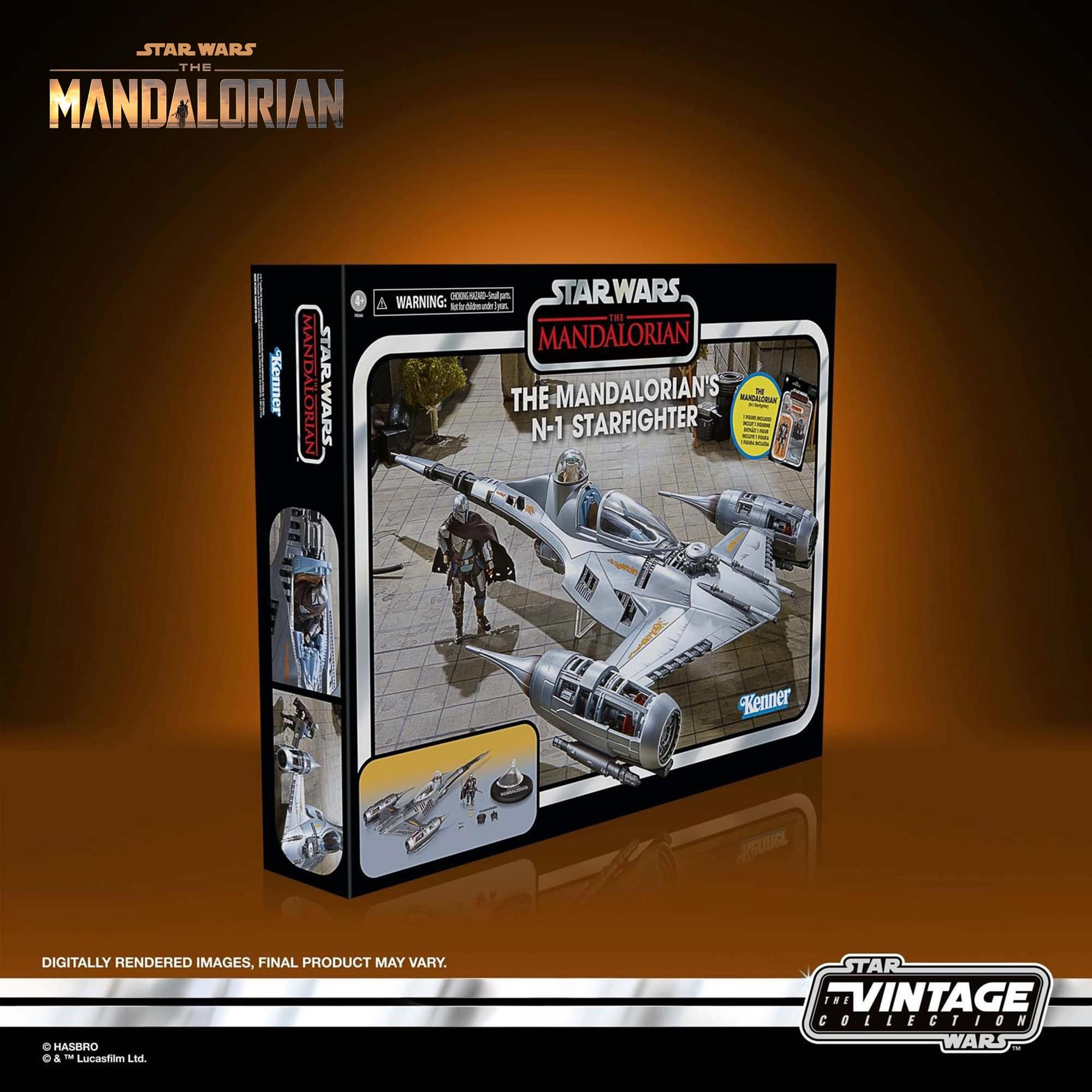 Star Wars The Mandalorian 3.75 Inch Action Figure and N-1 Starfighter Playset