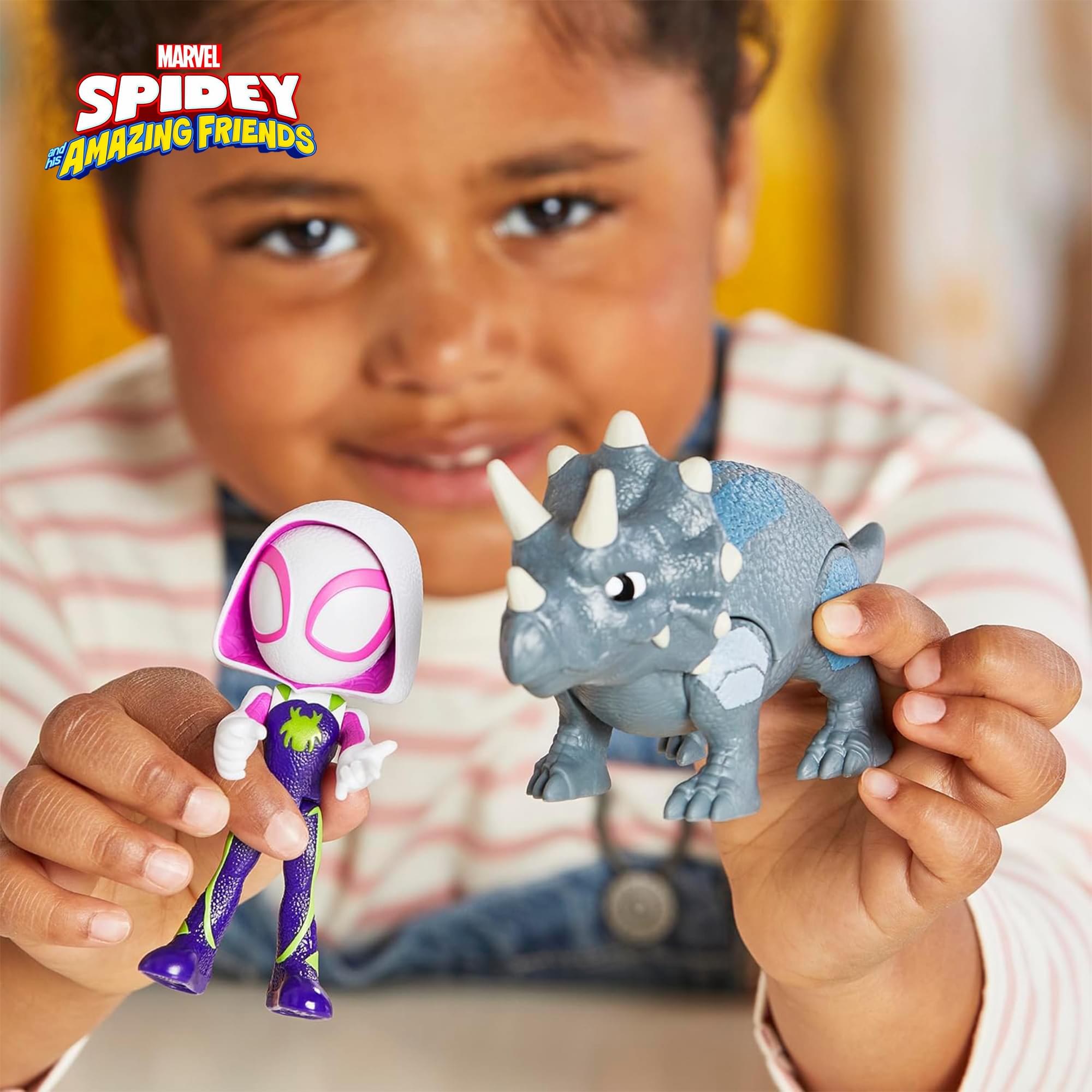 Marvel Spidey and Friends 4-Inch Dino-Webs Set | Ghost-Spider & Rhino Dino