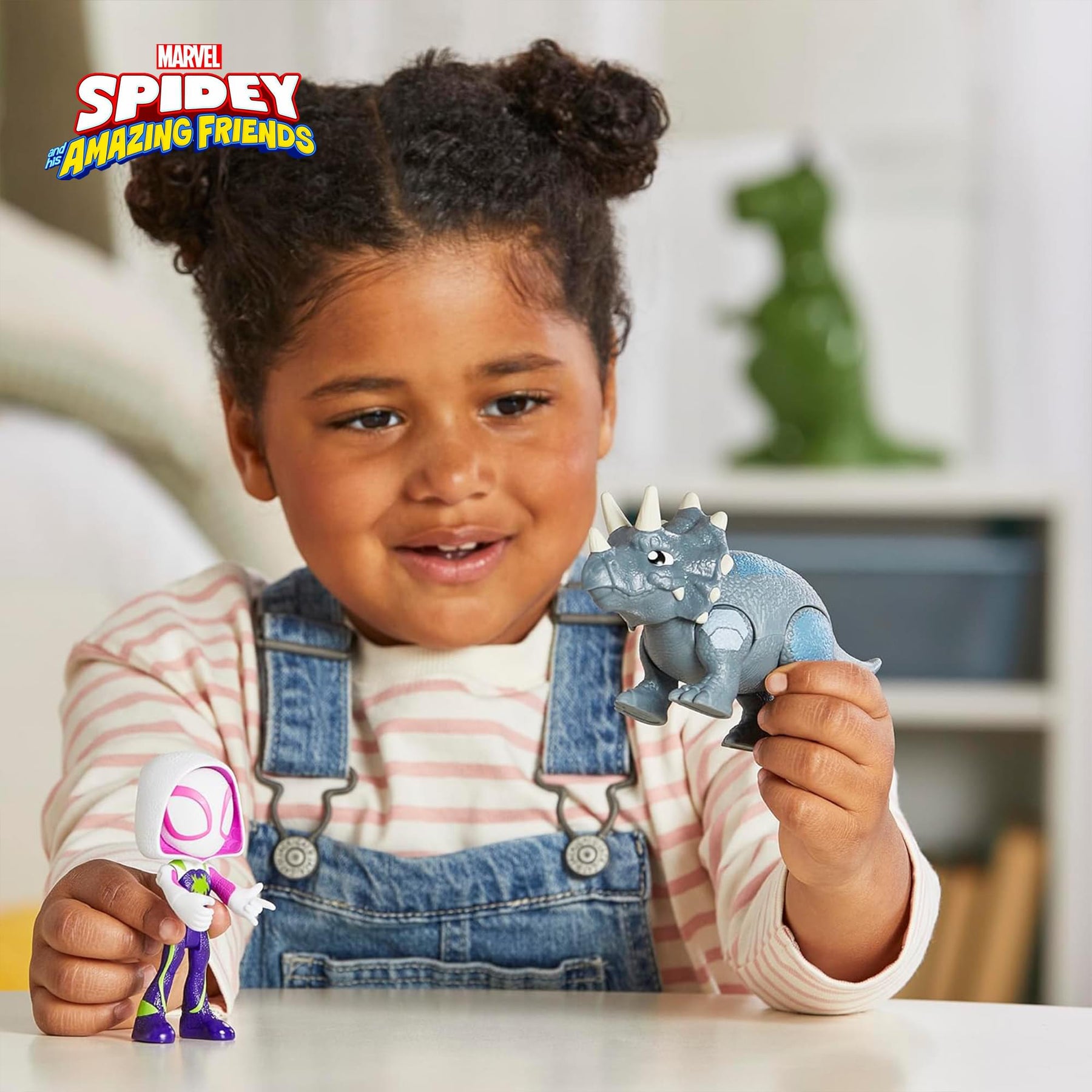 Marvel Spidey and Friends 4-Inch Dino-Webs Set | Ghost-Spider & Rhino Dino