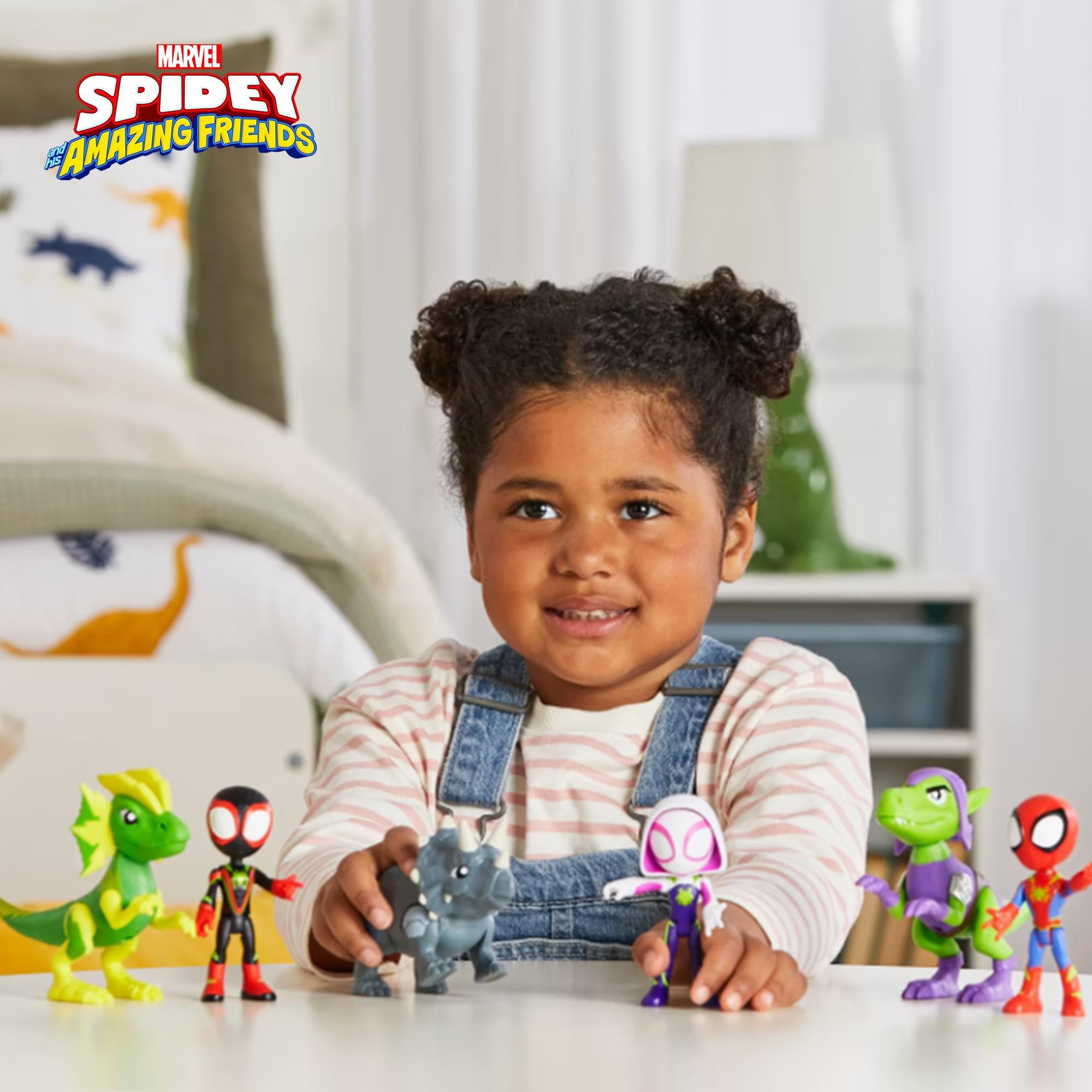 Marvel Spidey and Friends 4-Inch Dino-Webs Set | Ghost-Spider & Rhino Dino