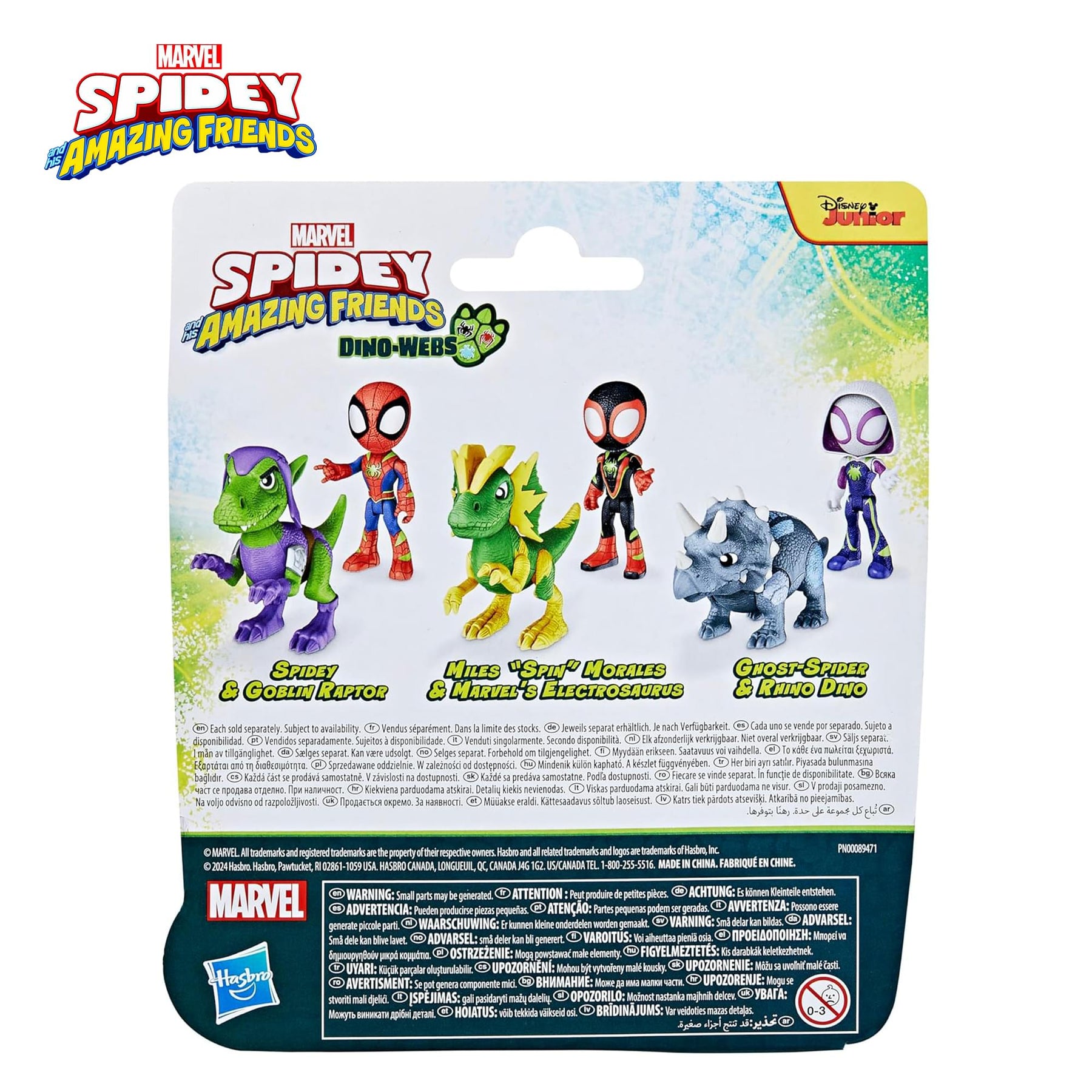 Marvel Spidey and Friends 4-Inch Dino-Webs Set | Ghost-Spider & Rhino Dino