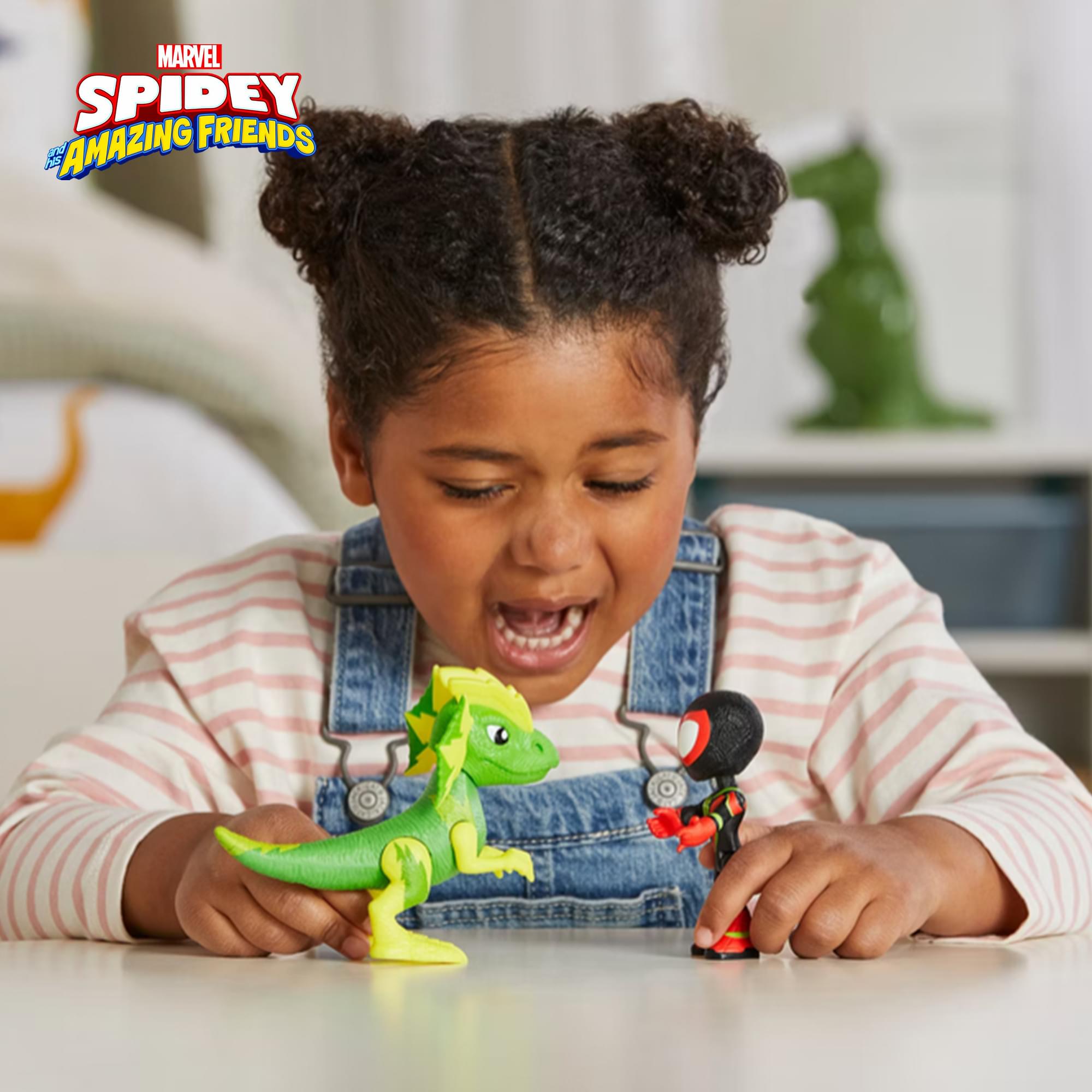 Marvel Spidey and Friends 4-Inch Dino-Webs Set | Miles Morales & Electrosaurus