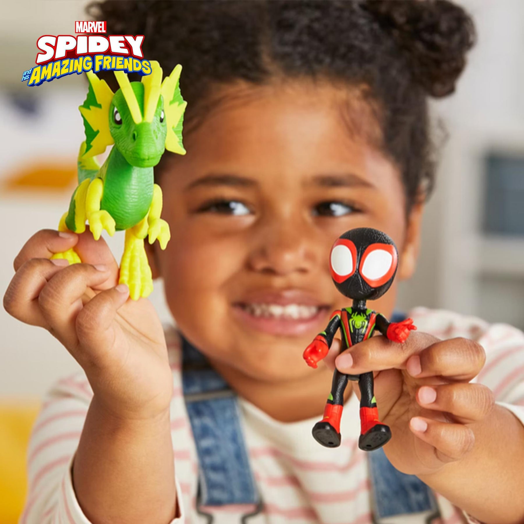 Marvel Spidey and Friends 4-Inch Dino-Webs Set | Miles Morales & Electrosaurus