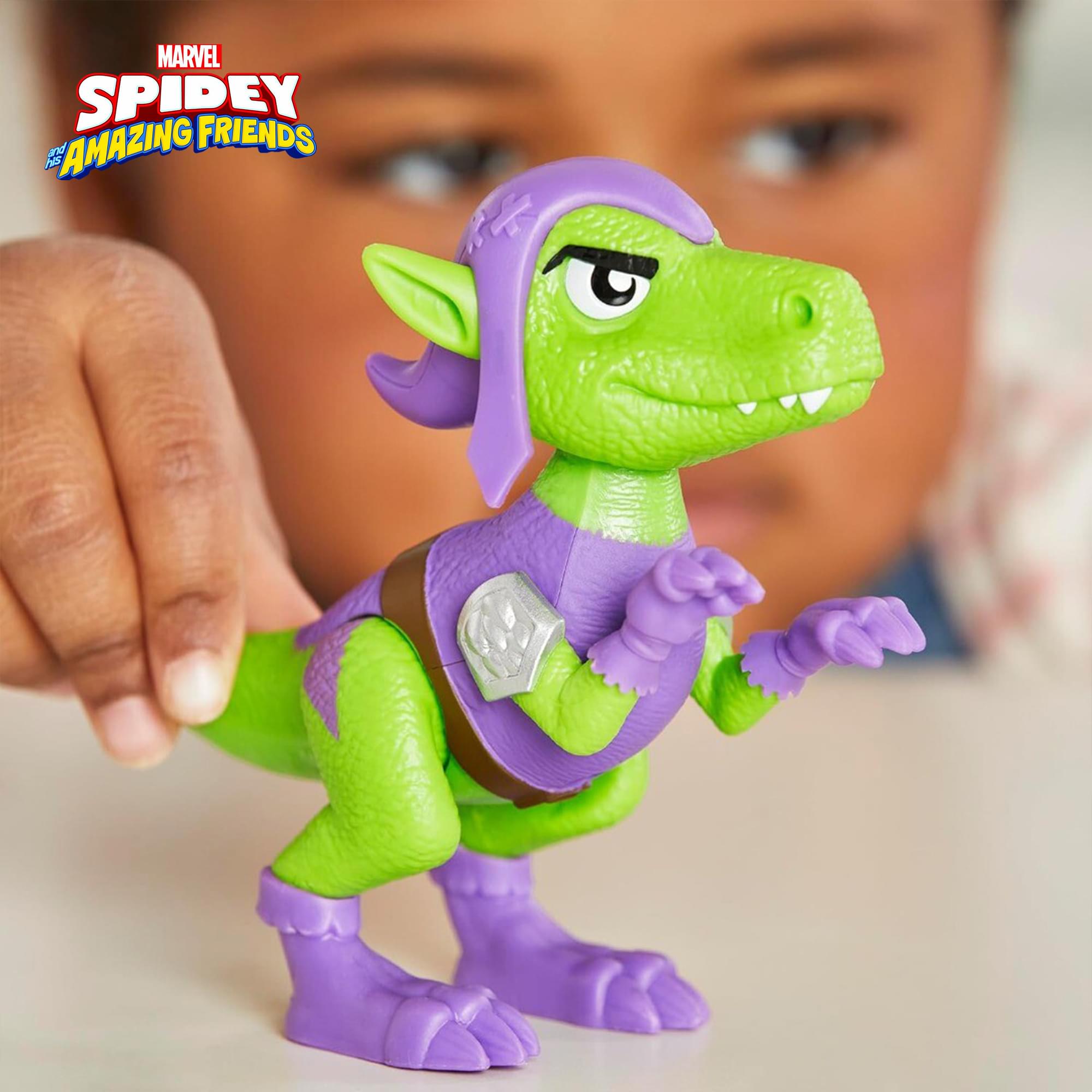 Marvel Spidey and Friends 4-Inch Dino-Webs Set | Spidey & Goblin Raptor