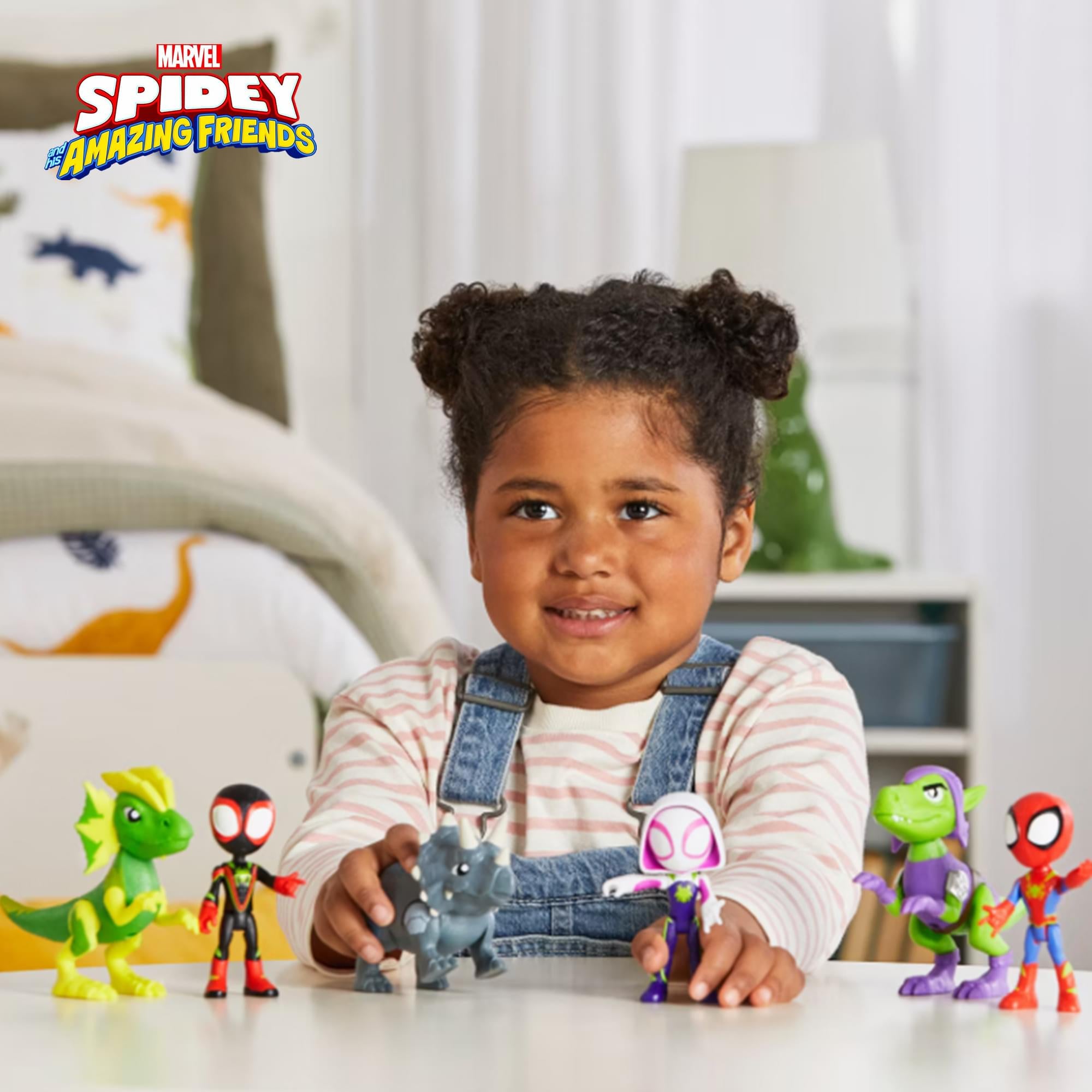 Marvel Spidey and Friends 4-Inch Dino-Webs Set | Spidey & Goblin Raptor