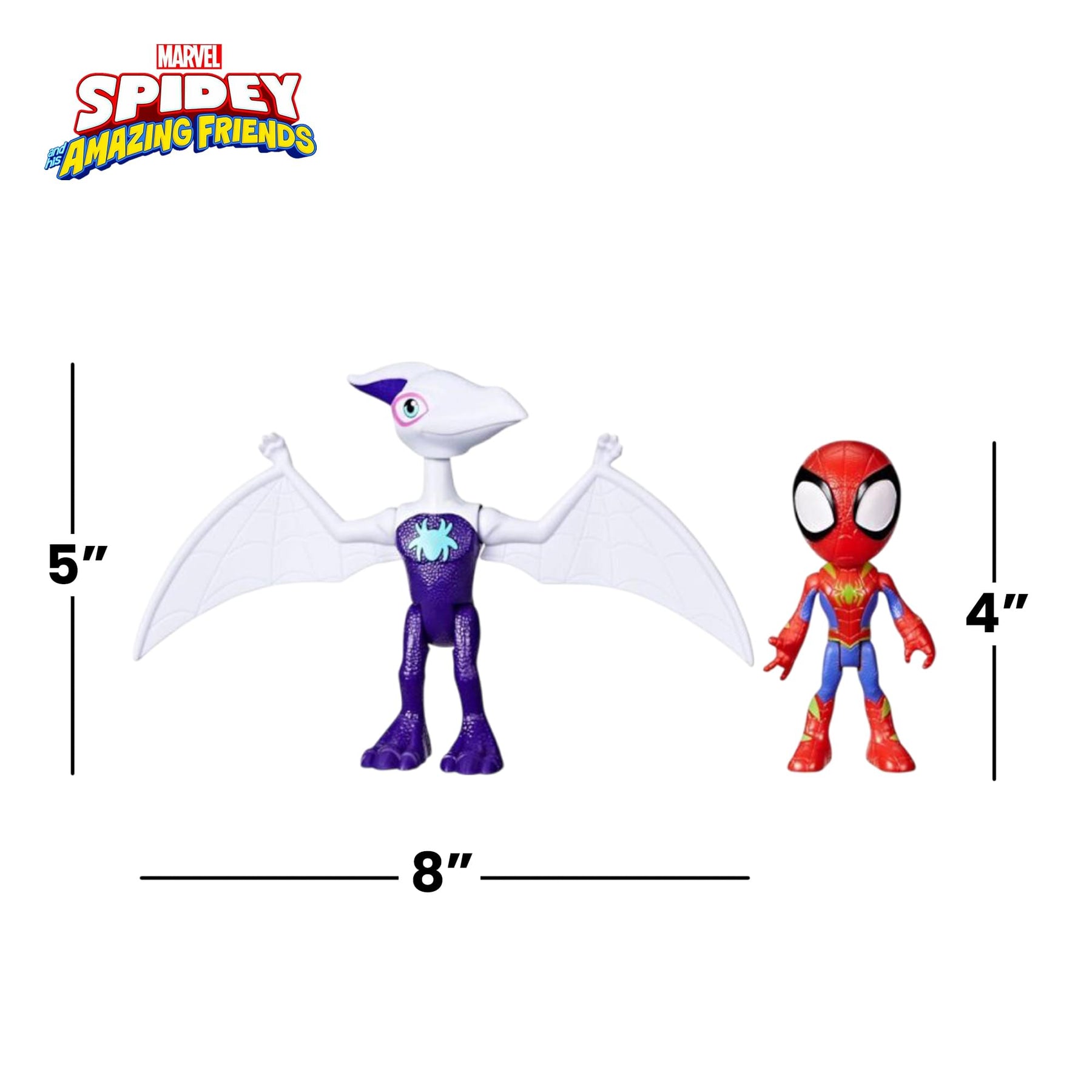 Marvel Spidey and Friends 4-Inch Dino-Webs Set | Ghostasaurus & Spidey