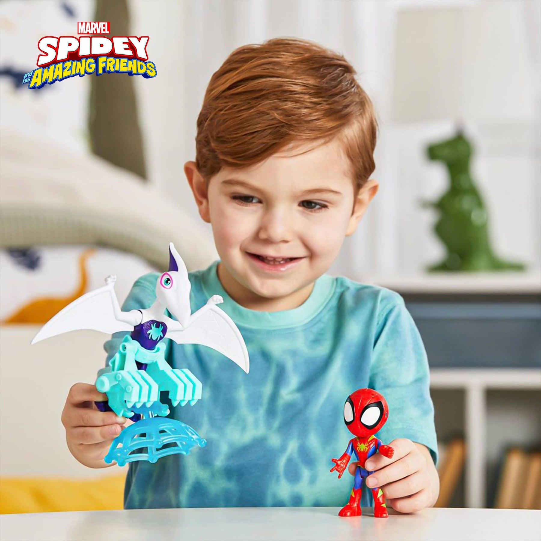 Marvel Spidey and Friends 4-Inch Dino-Webs Set | Ghostasaurus & Spidey