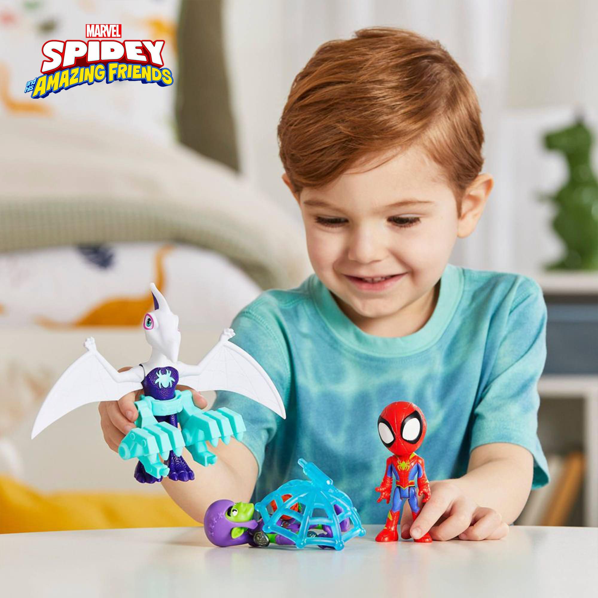 Marvel Spidey and Friends 4-Inch Dino-Webs Set | Ghostasaurus & Spidey