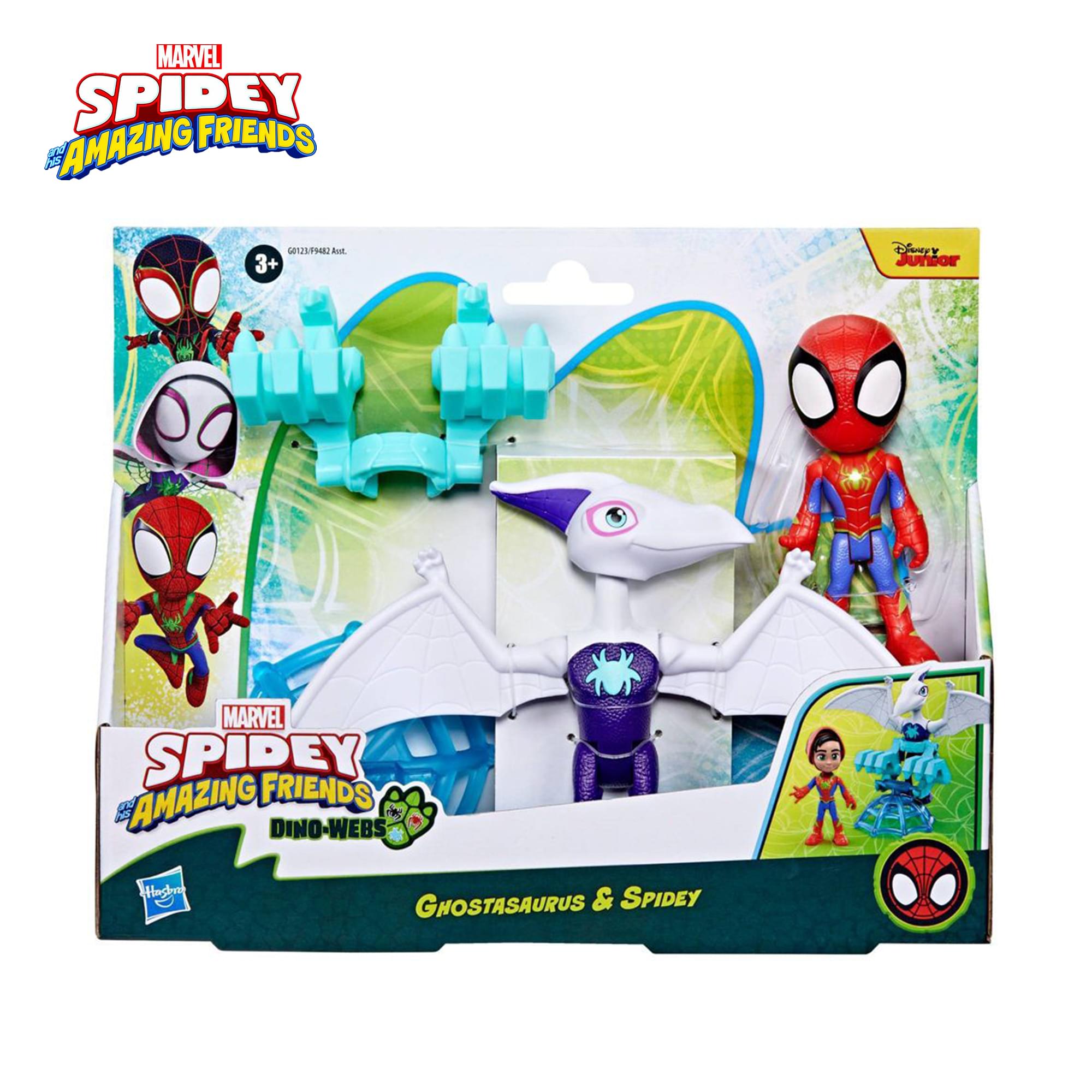 Marvel Spidey and Friends 4-Inch Dino-Webs Set | Ghostasaurus & Spidey