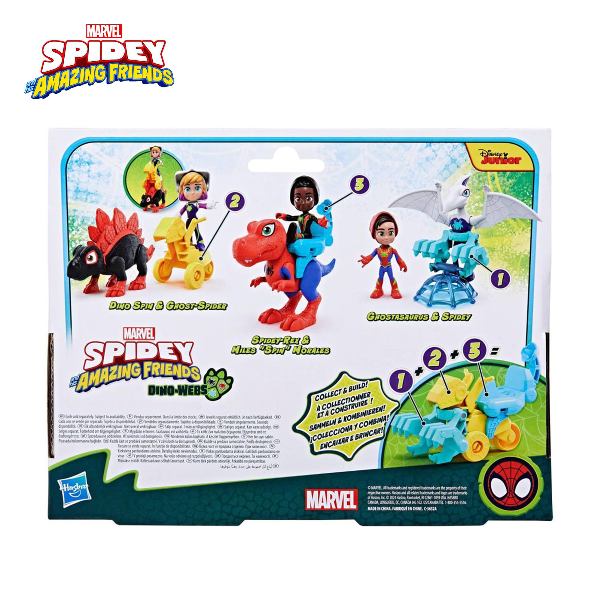 Marvel Spidey and Friends 4-Inch Dino-Webs Set | Ghostasaurus & Spidey